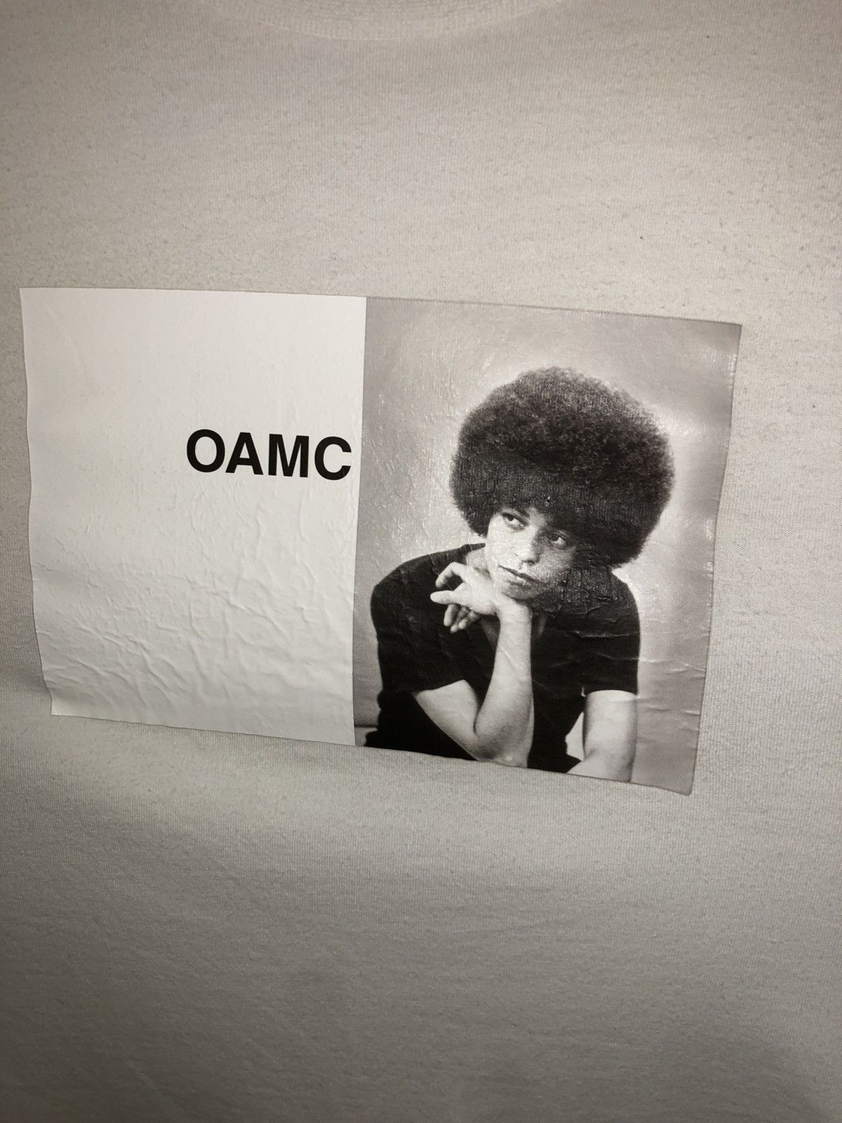 Oamc OAMC White Angela Davis T-Shirt | Grailed