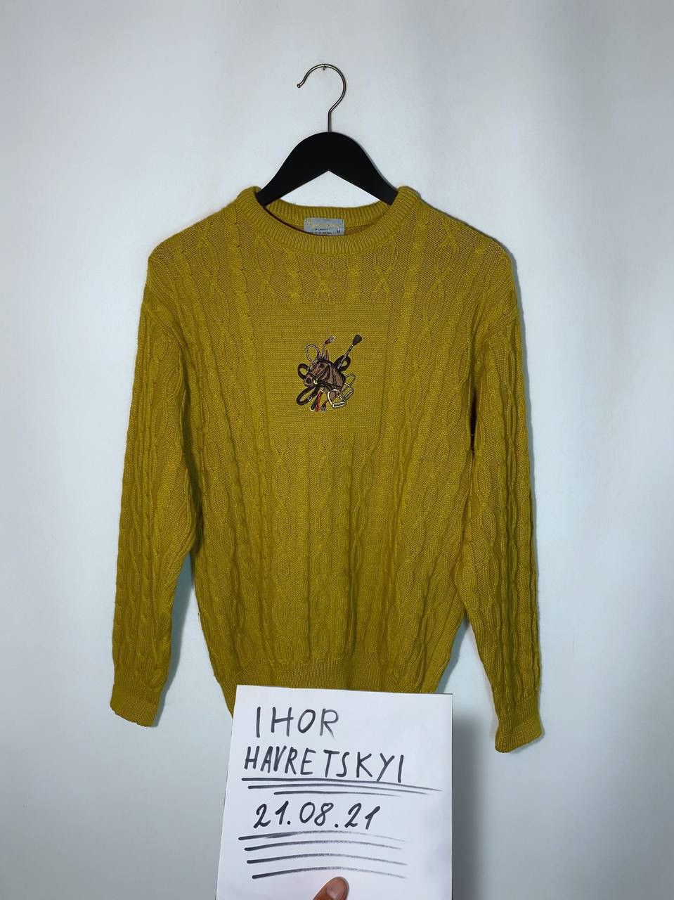 Aquascutum Sweater Vintage Big Logo Very Rare