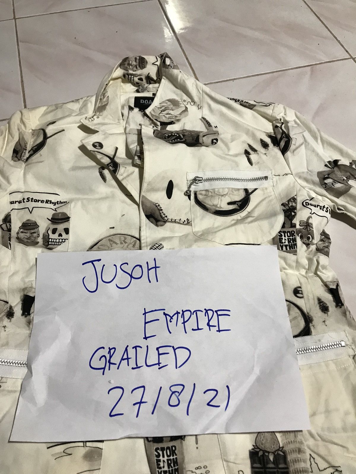 Designer × Japanese Brand Vintage DOARAT Graphic Print Jacket - Japanese Streetwear Size US S / EU 44-46 / 1 - 12 Thumbnail