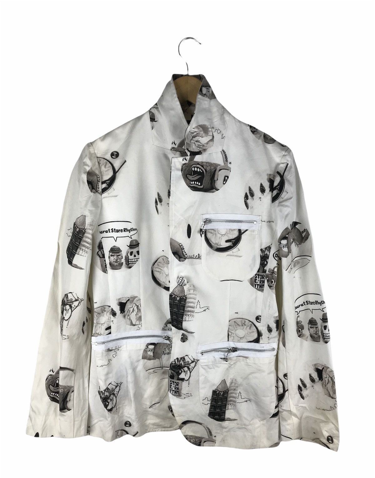 Designer × Japanese Brand Vintage DOARAT Graphic Print Jacket - Japanese Streetwear Size US S / EU 44-46 / 1 - 1 Thumbnail