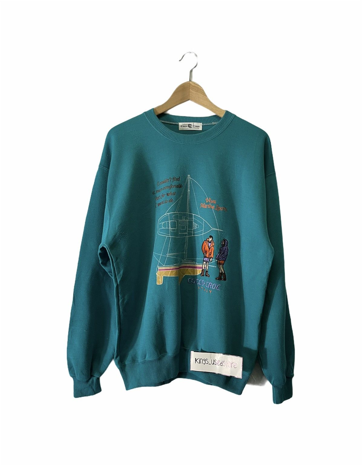 VINTAGE COCCO CROCO ITALY SWEATSHIRT NICE DESIGN