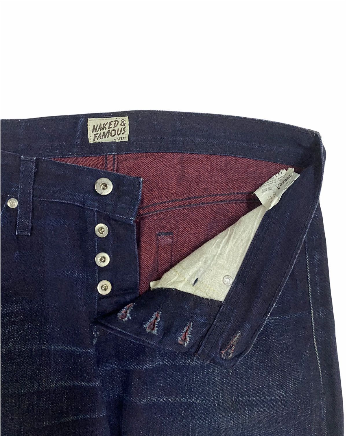 Naked & Famous Authentic🔥Naked & Famous*Weird Guy*Red Welt Selvedge Jeans Size US 33 - 7 Thumbnail