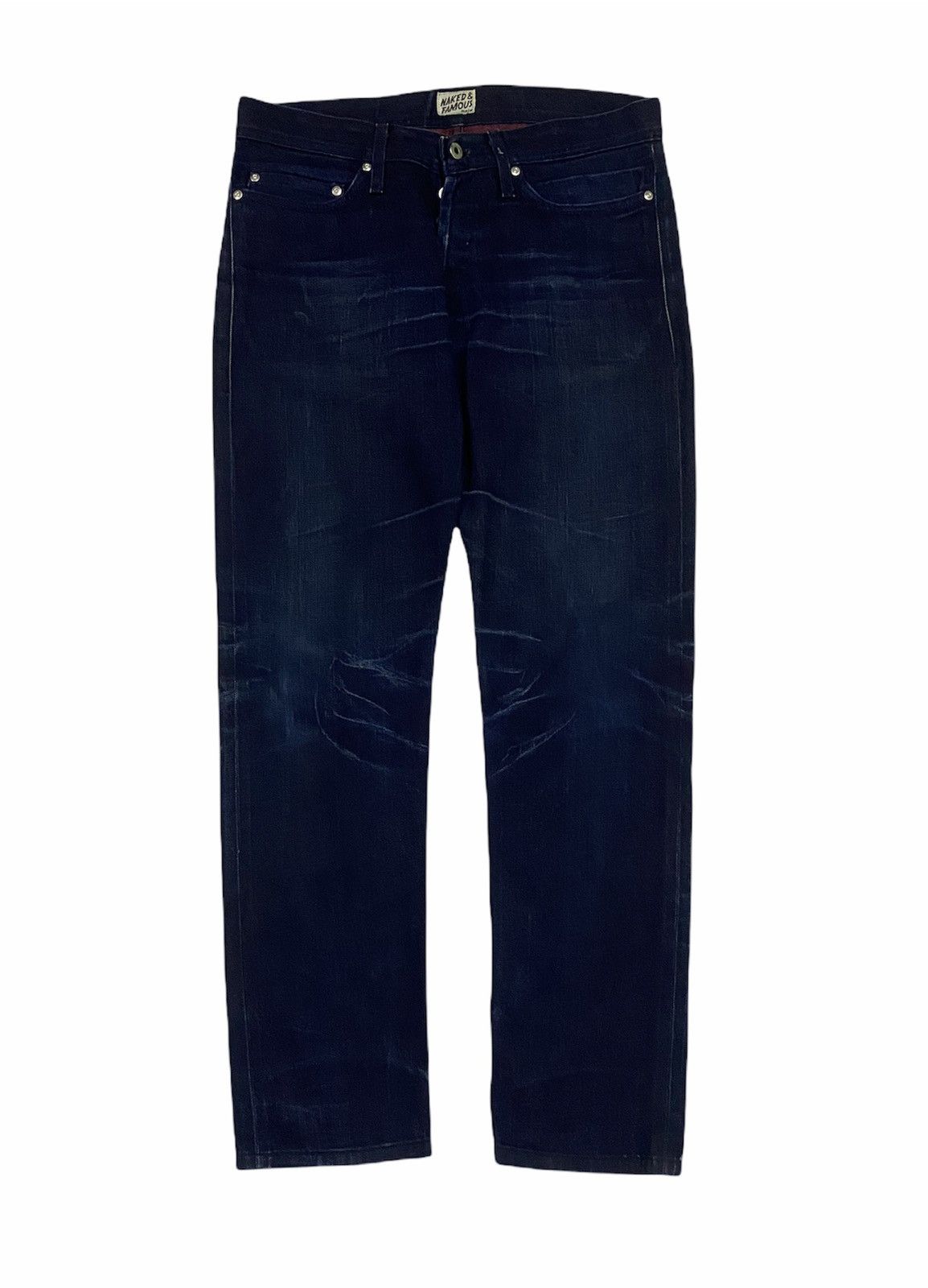 Naked & Famous Authentic🔥Naked & Famous*Weird Guy*Red Welt Selvedge Jeans Size US 33 - 2 Thumbnail