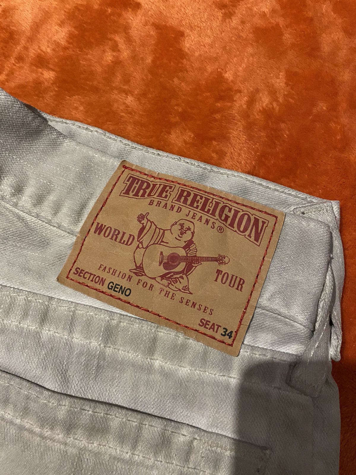 True Religion Dirty Beige True Religion Geno Jeans Size US 33 - 11 Thumbnail