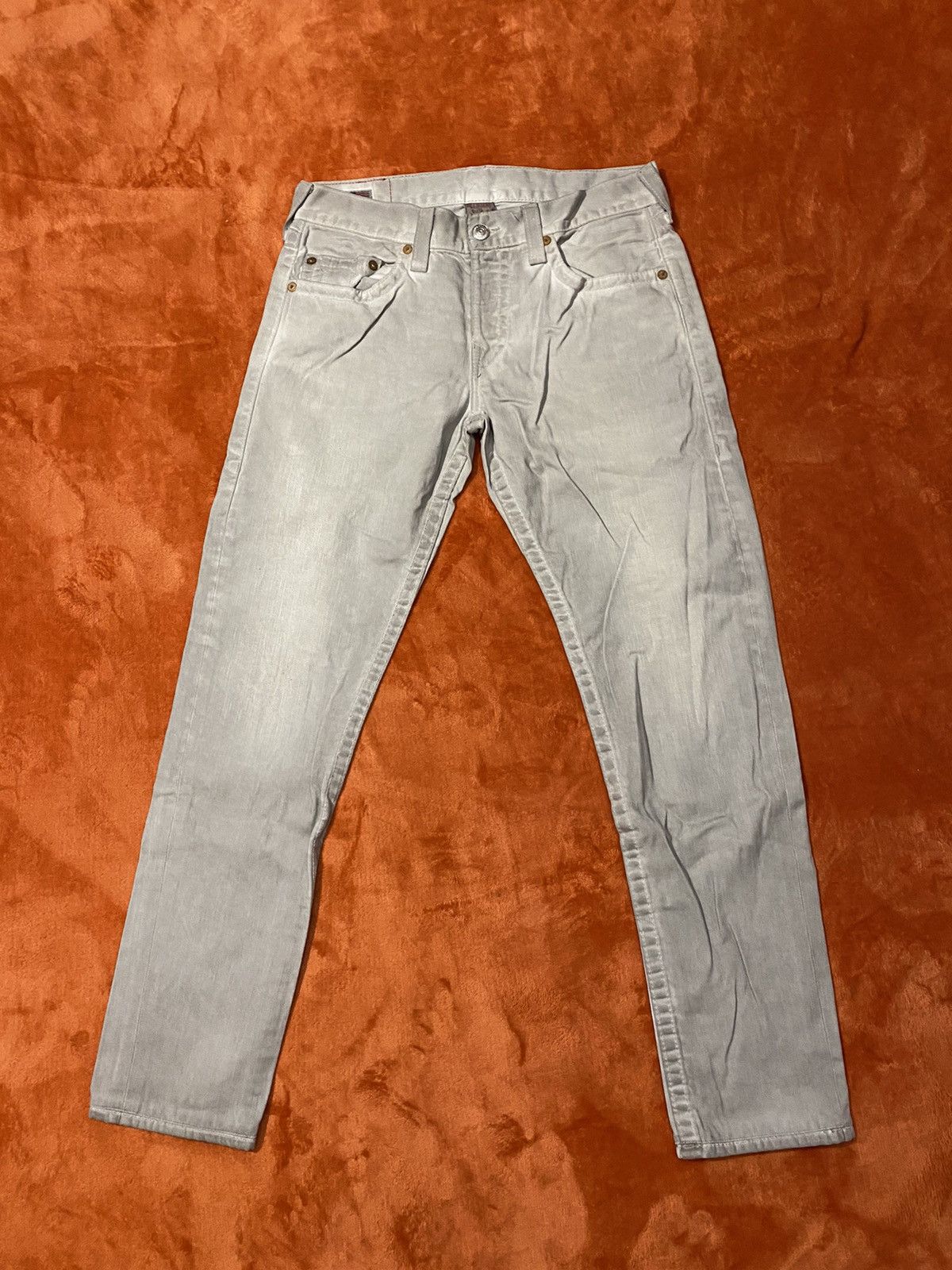 True Religion Dirty Beige True Religion Geno Jeans Size US 33 - 2 Thumbnail