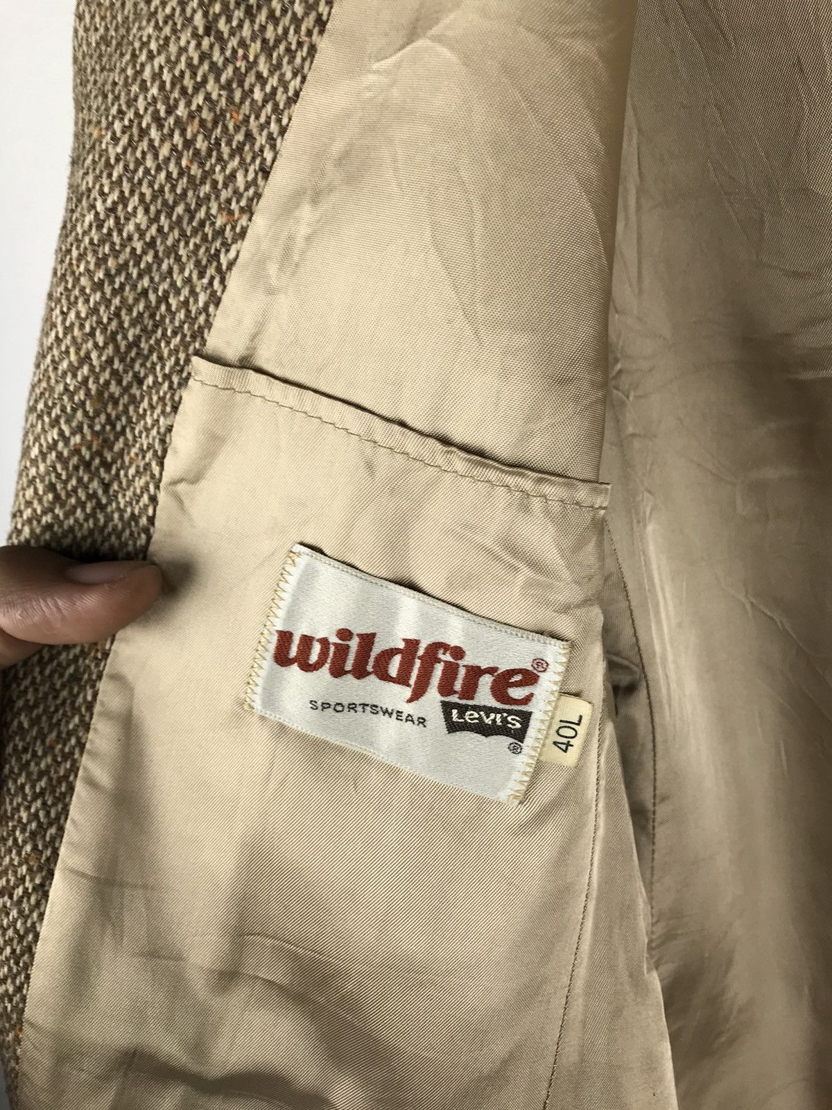 Levi's Vintage Levi’s Wildfire Sportswear Tweed Blazer 1980s Brown Size US M / EU 48-50 / 2 - 9 Thumbnail