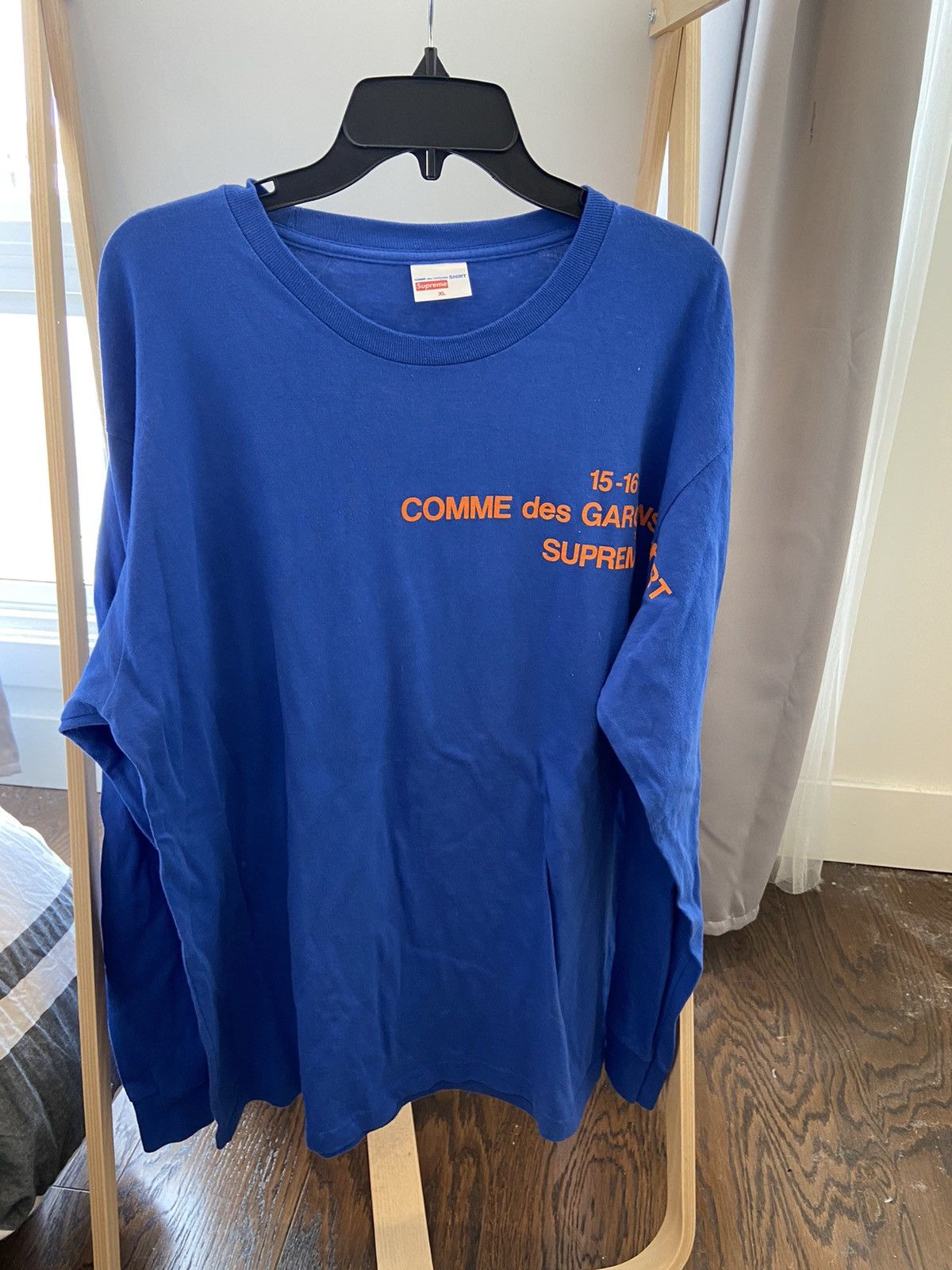 Supreme Comme Des Garcons Long Sleeve Tee White Men's - FW15