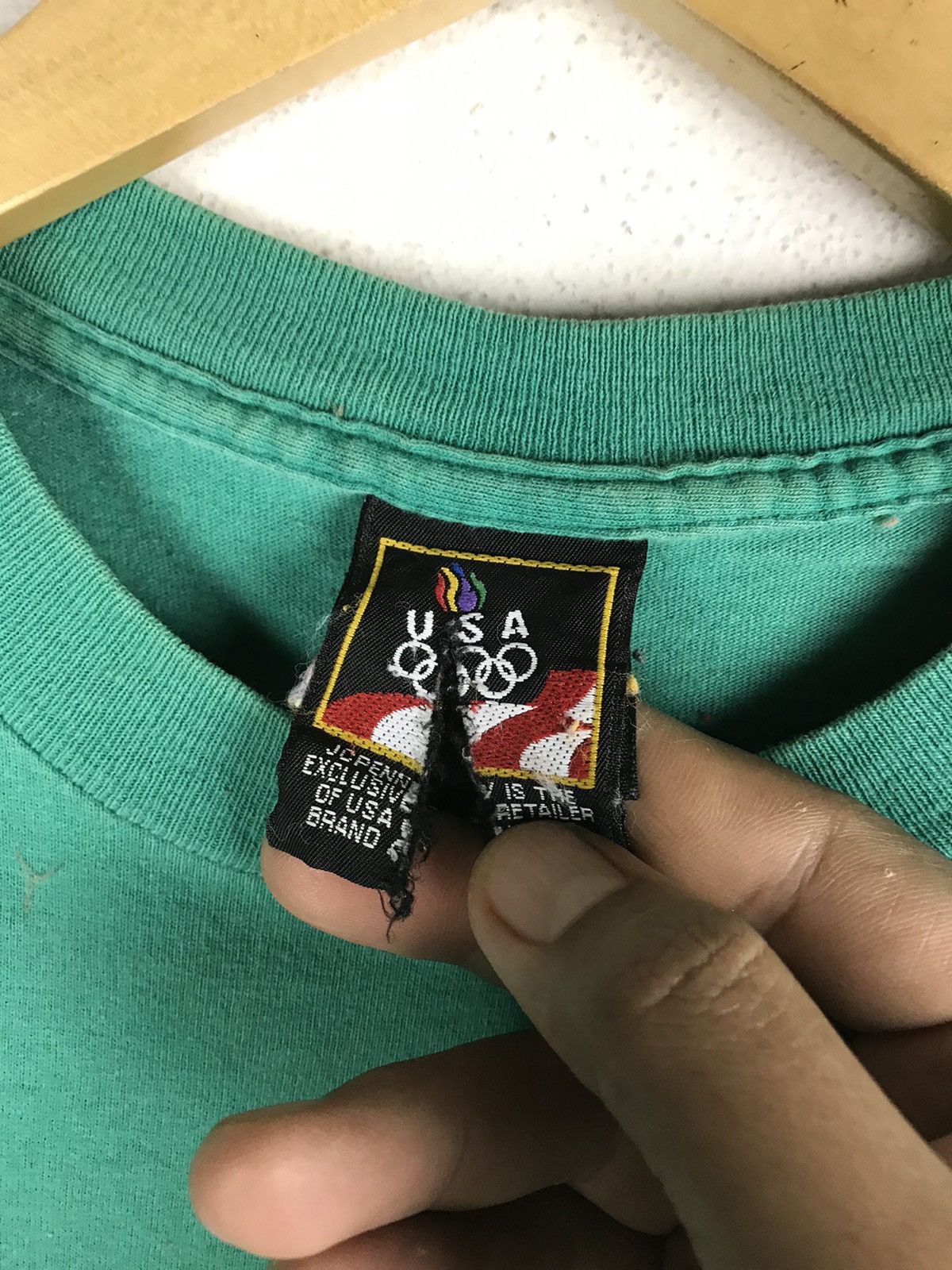 Calvin Klein × USA Olympics × Vintage Vintage 90s Calvin Klein Sport T-Shirt - Green Made in USA Size US M / EU 48-50 / 2 - 7 Thumbnail