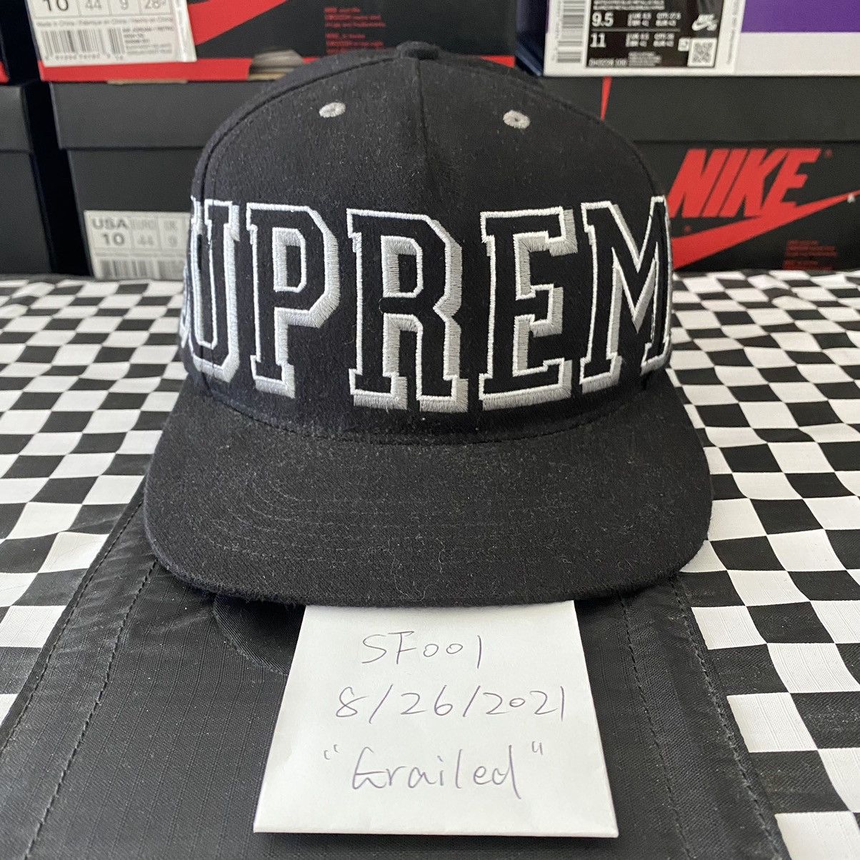 ◎FW13 Supreme Starter Banner キャップ グリーン Starter × Supreme Used FW13 Supreme Starter Banner 5-Panel Black A