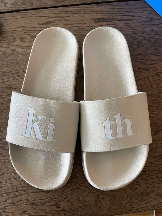 Kith Kith Gradient Serif Summer Slides Canvas | Grailed