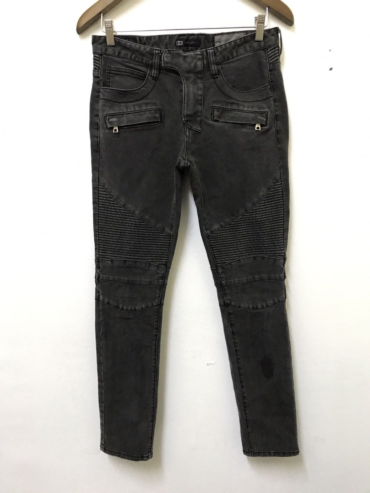 Designer BIKER JEANS SKINNY DESIGN Size US 32 / EU 48 - 1 Thumbnail
