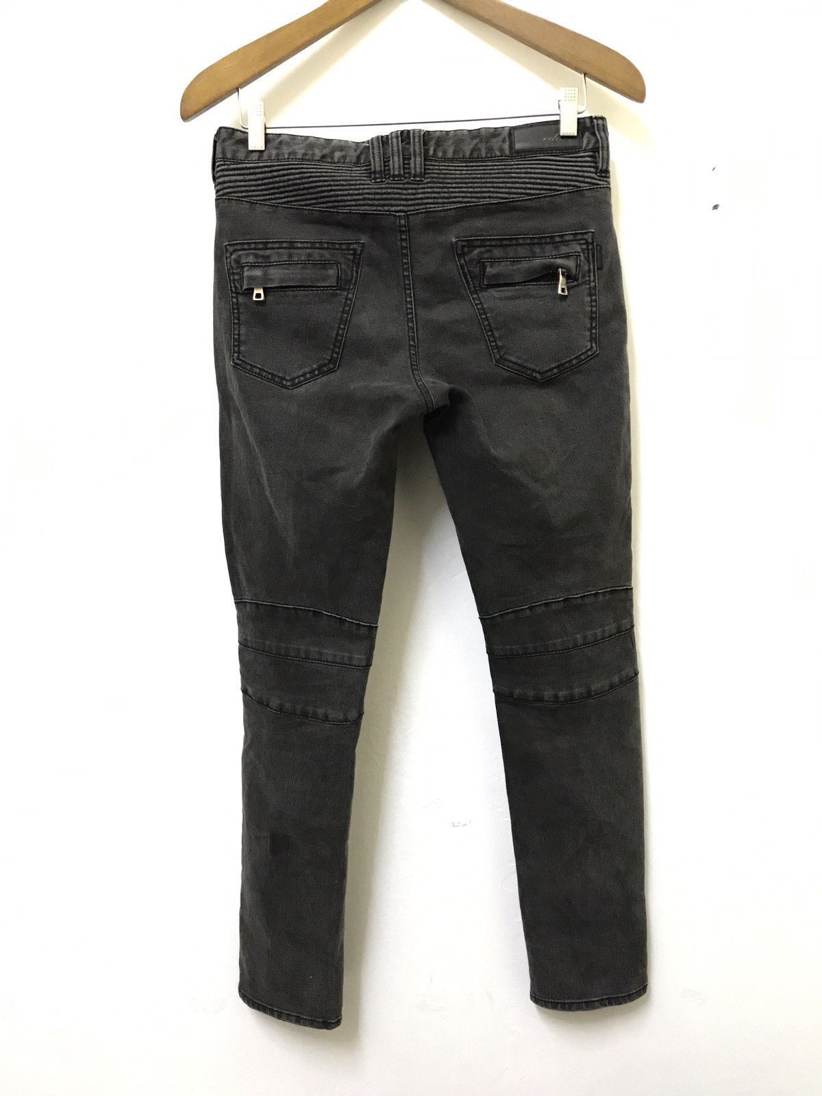 Designer BIKER JEANS SKINNY DESIGN Size US 32 / EU 48 - 2 Thumbnail