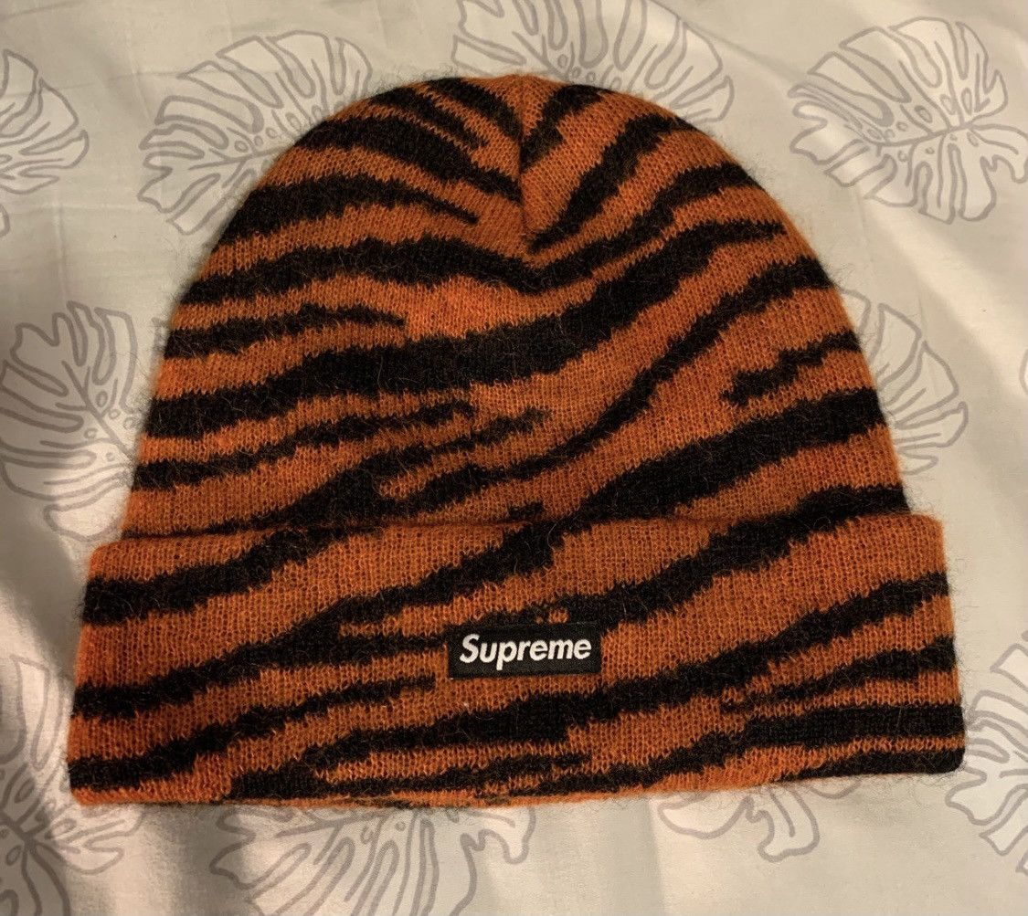 Supreme Supreme Mohair Tiger Stripe Beanie | Grailed