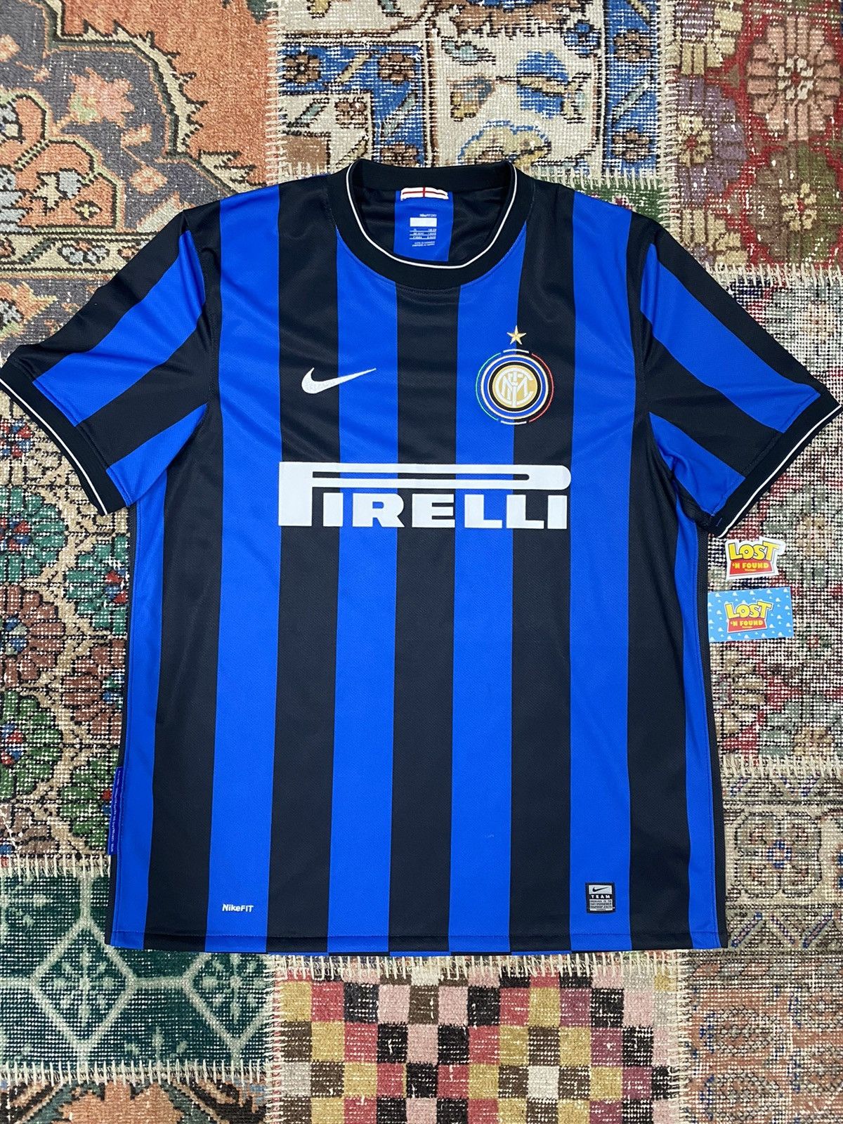 Nike × Soccer Jersey × Vintage Nike Inter Milan Pirelli Black Blue ...