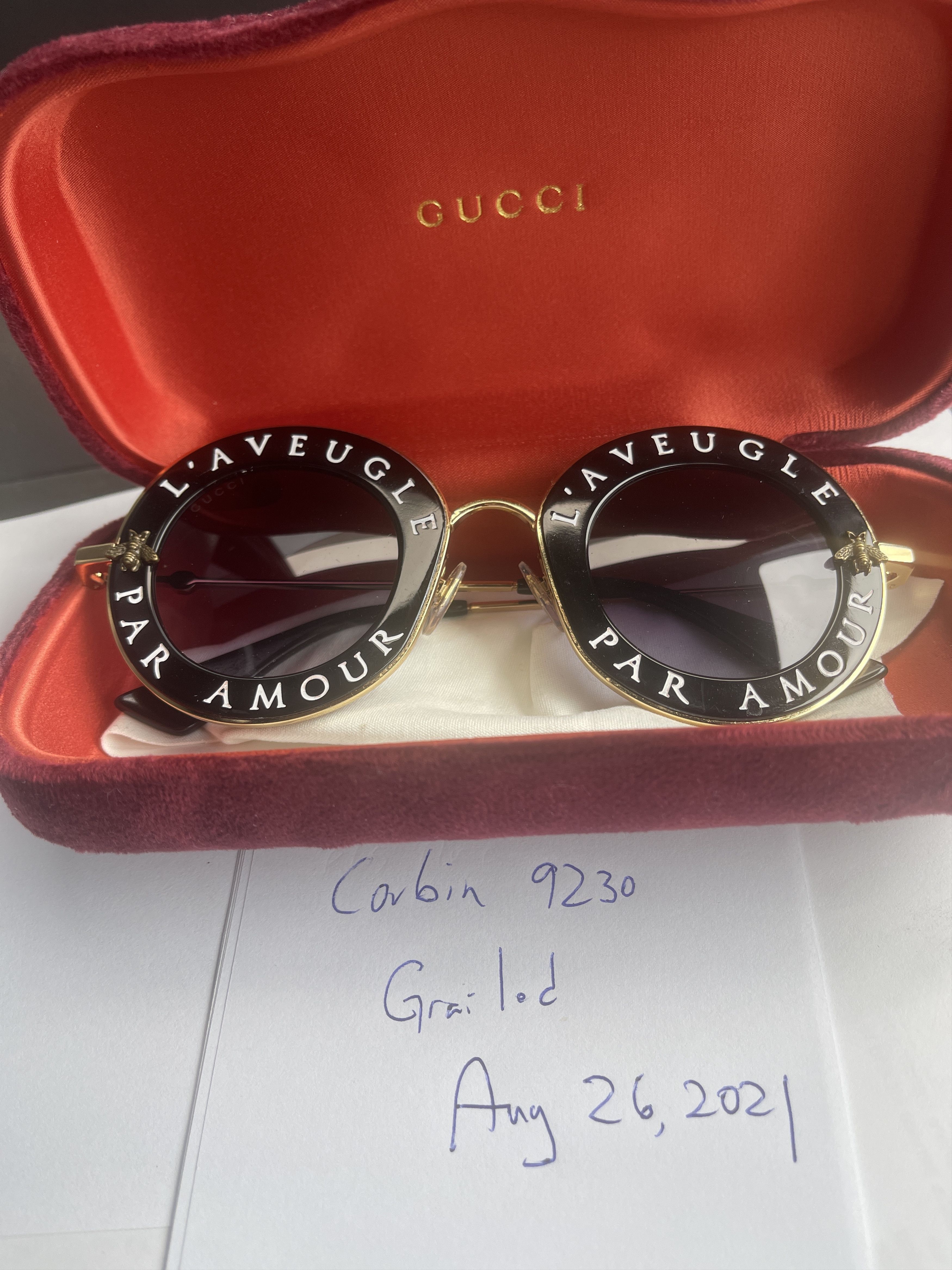 Gucci L’aveugle par amour sunglasses Size ONE SIZE - 1 Thumbnail