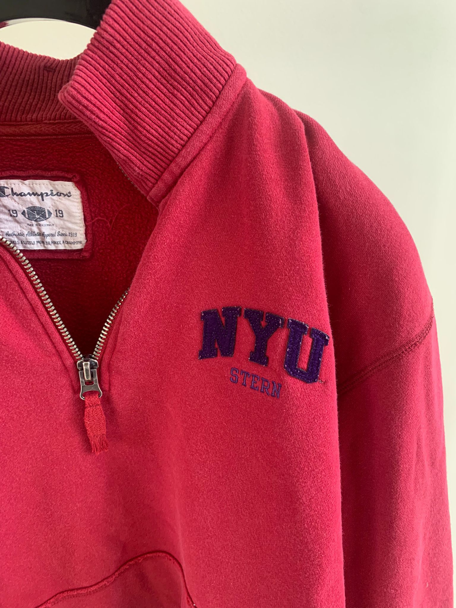 Champion NYU Stern Embroidered Hoodie in Red Size US M / EU 48-50 / 2 - 2 Thumbnail