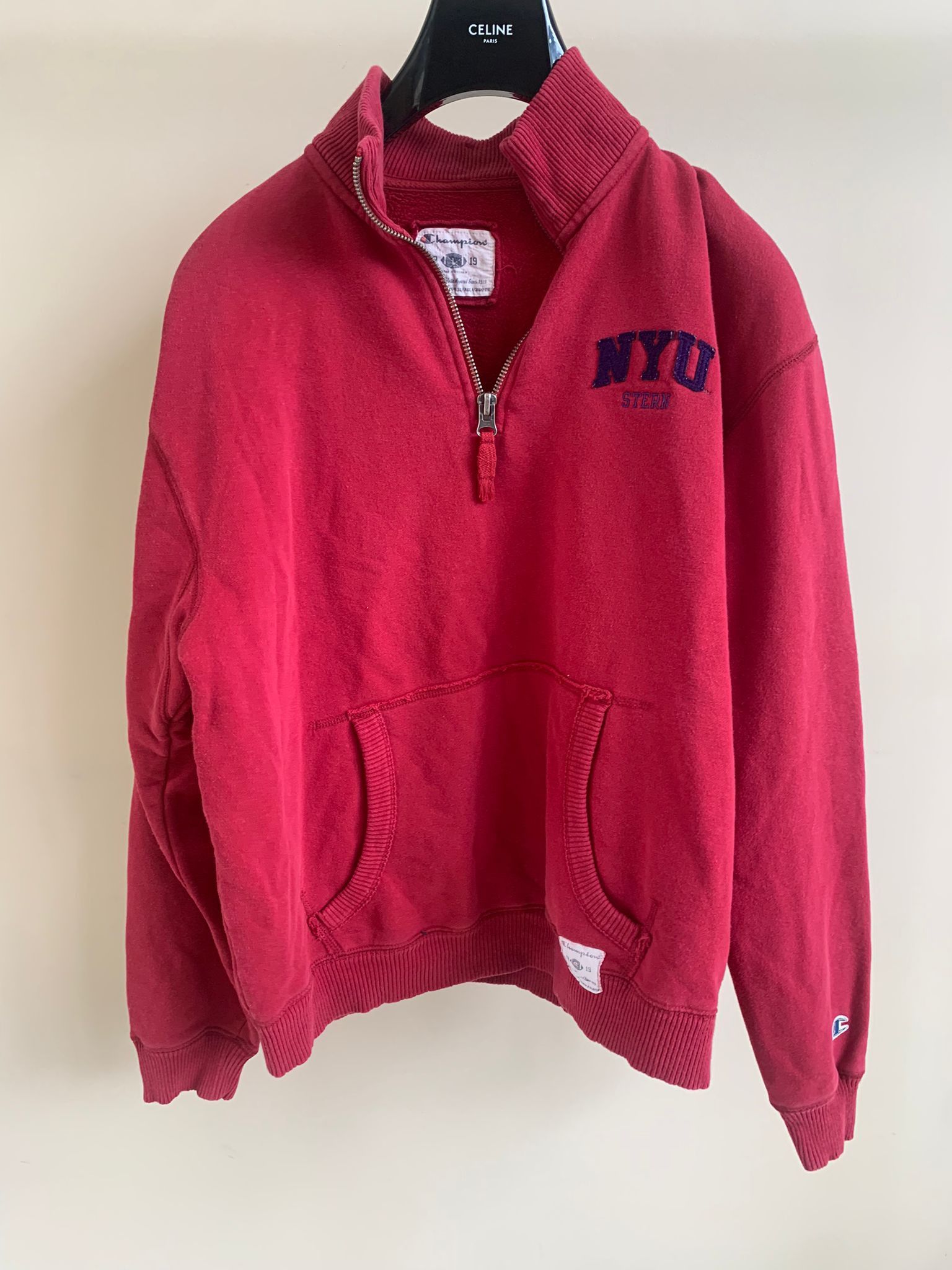 Champion NYU Stern Embroidered Hoodie in Red Size US M / EU 48-50 / 2 - 6 Thumbnail