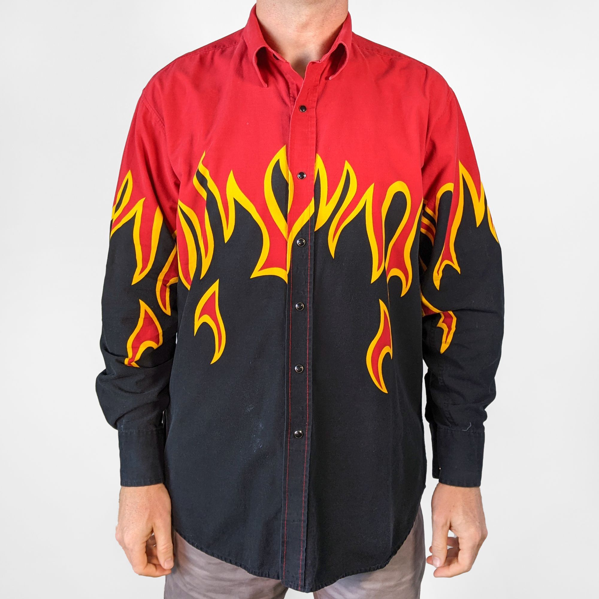 Vintage Brooks & Dunn Panhandle Slim Flame Shirt | Grailed