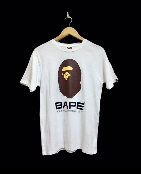 Bape A BATHING APE APE SHALL NEVER KILL APE BAPE LOGO TSHIRT | Grailed