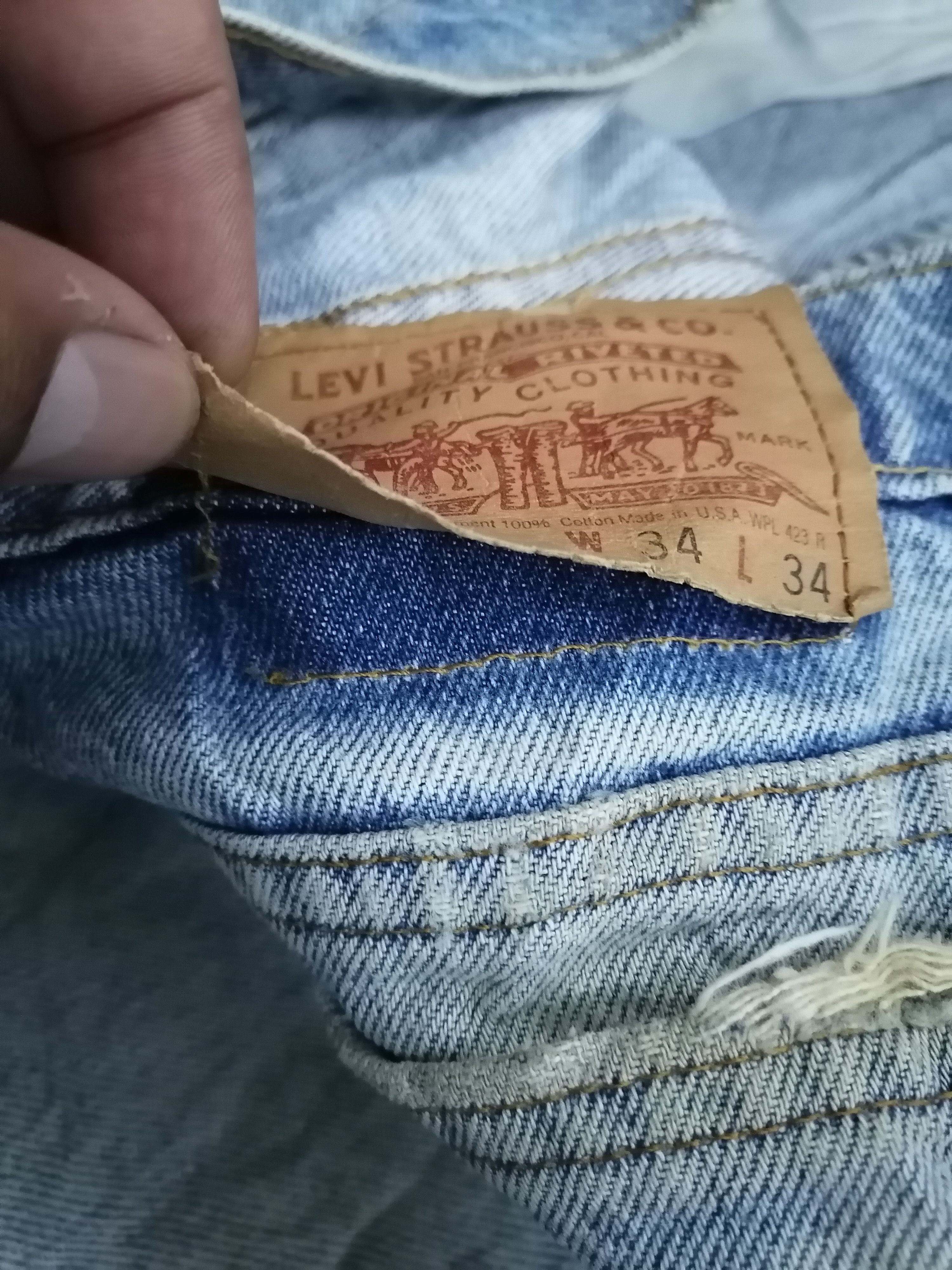 Levi's Vintage Clothing × Vintage Vintage 90s Levi's 510 Distressed Denim Pants Size US 32 / EU 48 - 8 Thumbnail
