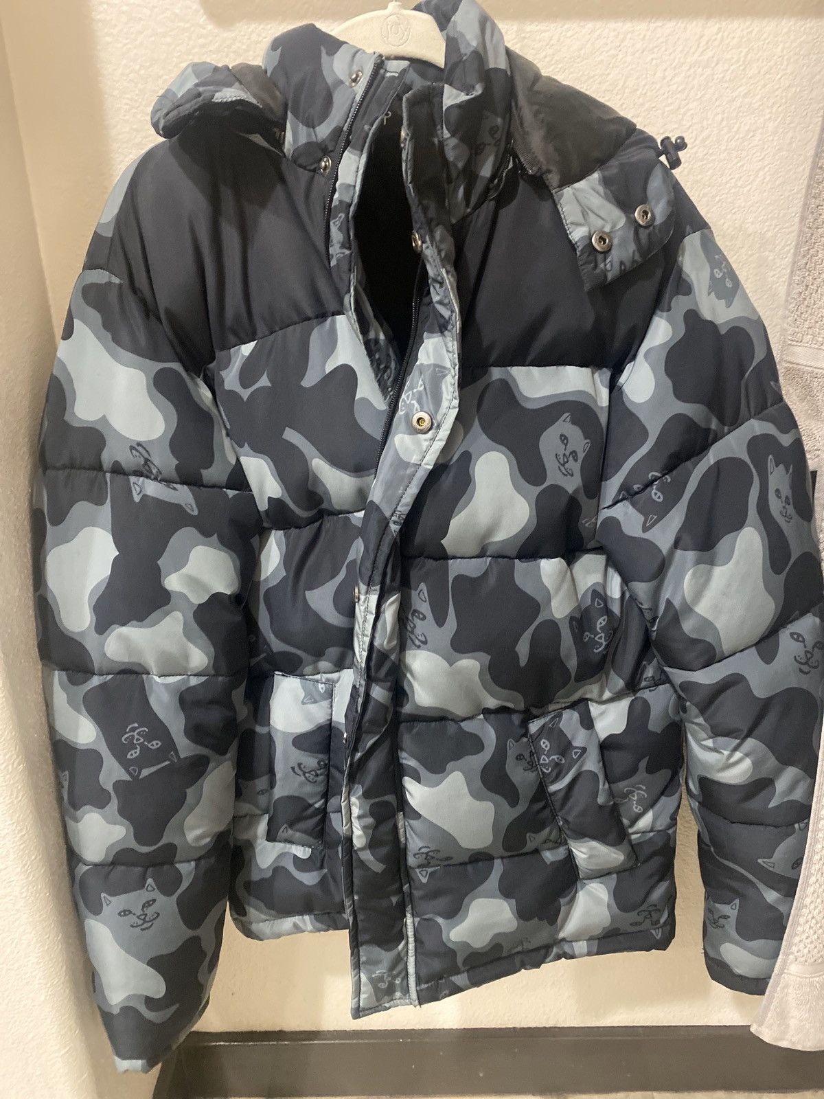 Rip N Dip Black and Grey Camo Jacket