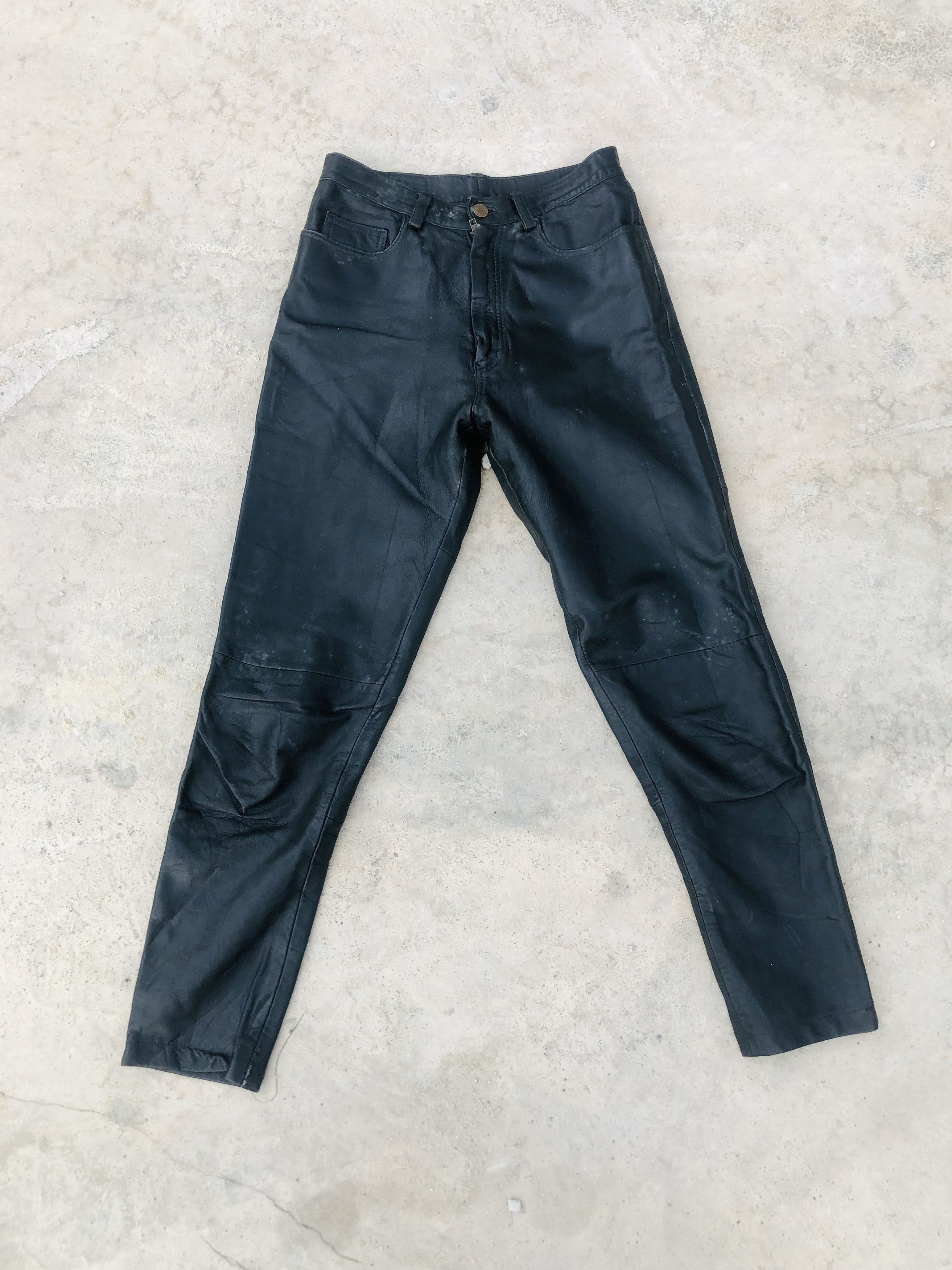 Japanese Brand Vintage Japanese Leather Pant Travis Scott Style Size US 27 - 1 Preview