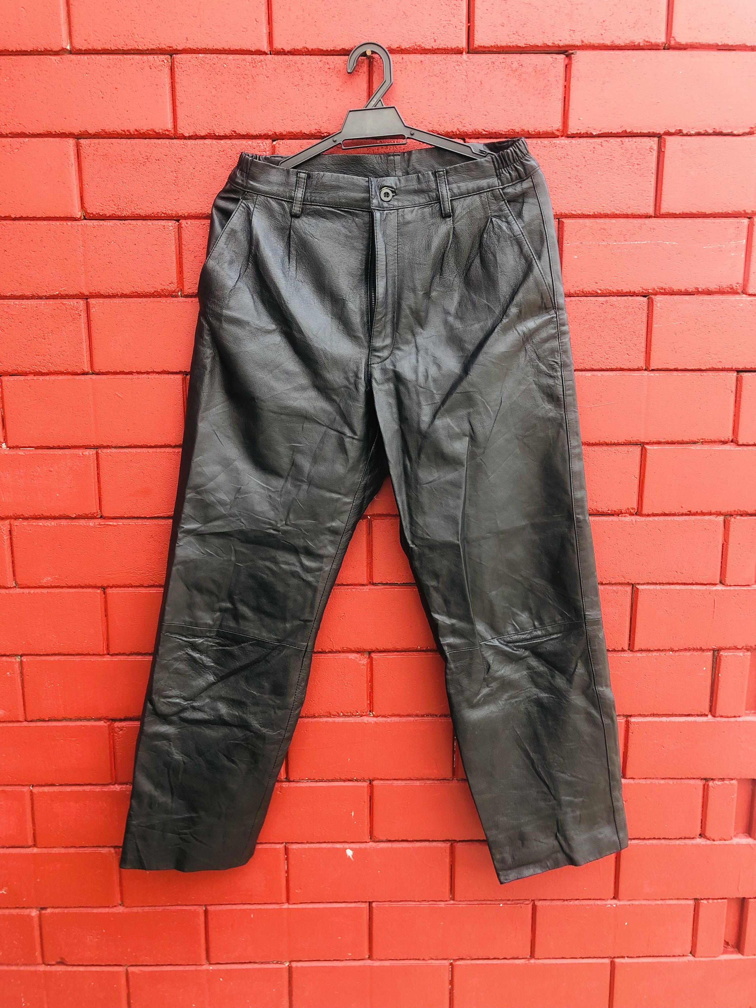 Vintage Leather Pant Travis Scott Fashion Style