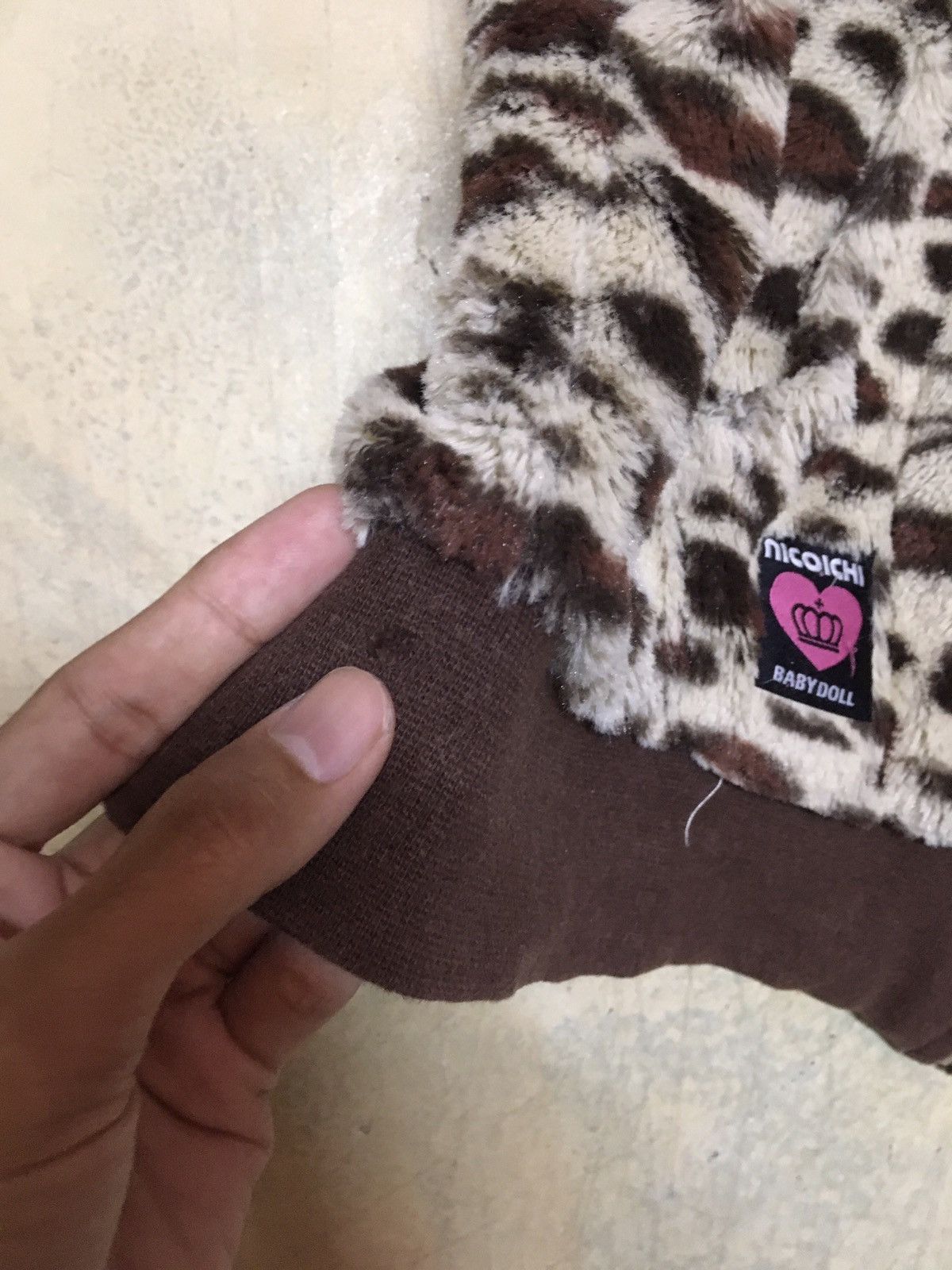 Japanese Brand Nicoichi Baby Doll Leopard Printed Hoodie Sweater Size US S / EU 44-46 / 1 - 11 Thumbnail