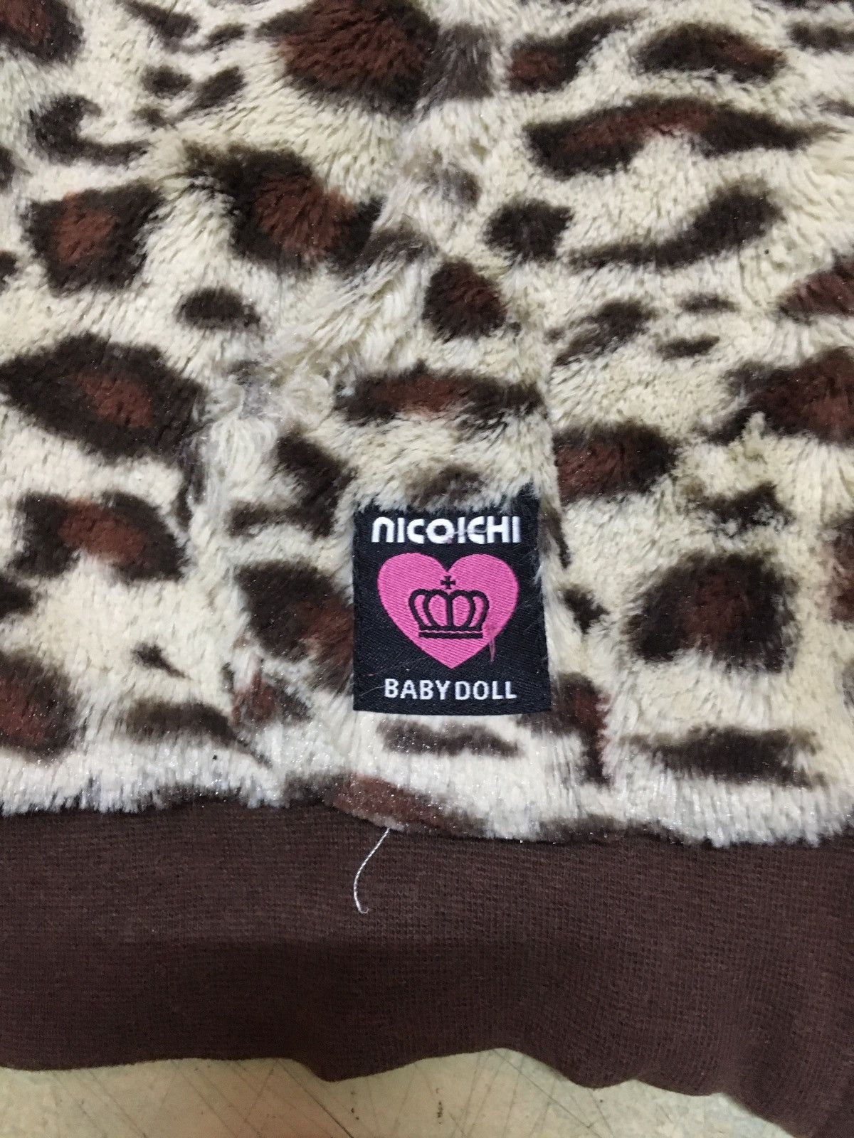 Japanese Brand Nicoichi Baby Doll Leopard Printed Hoodie Sweater Size US S / EU 44-46 / 1 - 2 Thumbnail