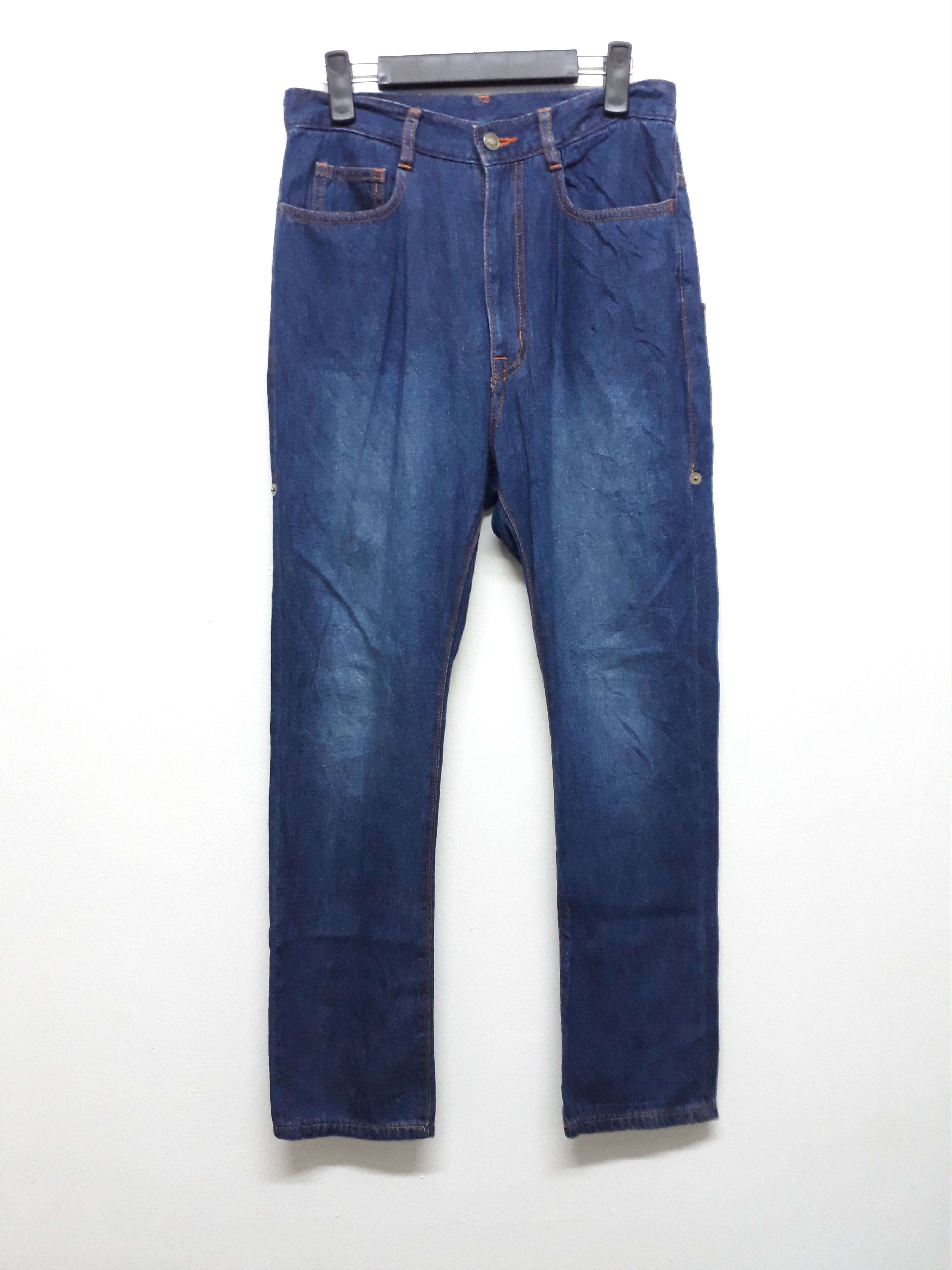 Issey Miyake MERCIBEAUCOUP Issey Miyake Blue Navy Japanese Denim Pants Size US 29 - 1 Thumbnail