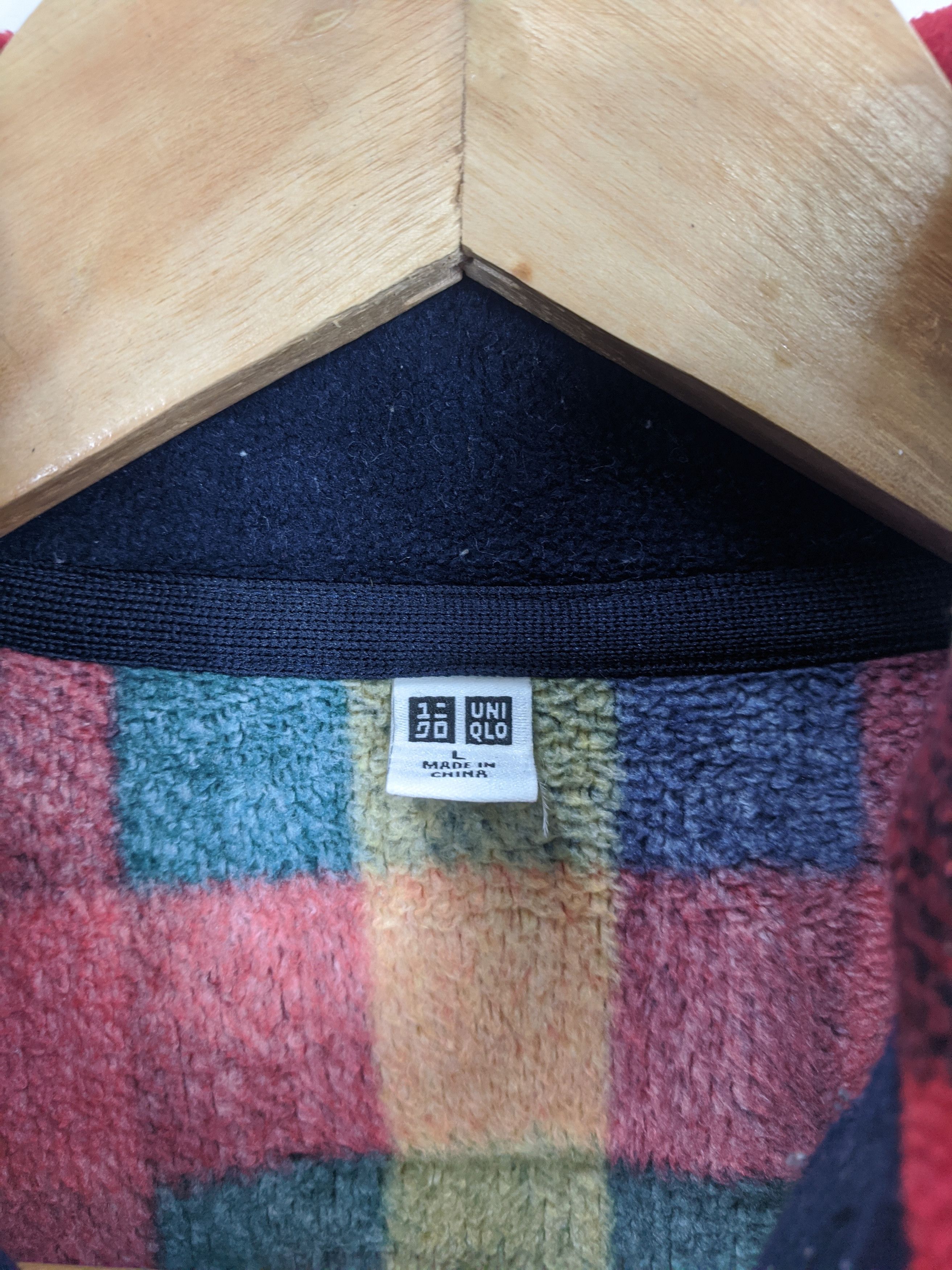 Japanese Brand × Uniqlo Uniqlo Fleece Jacket Plaid Multicolour Size US L / EU 52-54 / 3 - 7 Thumbnail