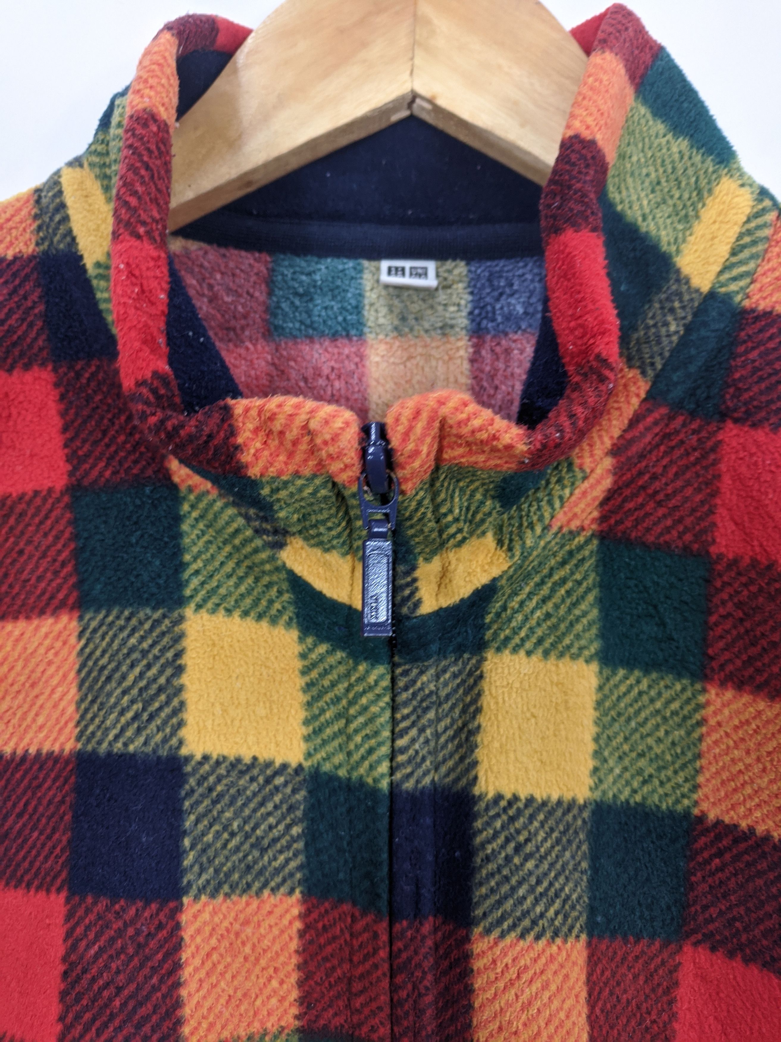 Japanese Brand × Uniqlo Uniqlo Fleece Jacket Plaid Multicolour Size US L / EU 52-54 / 3 - 6 Thumbnail