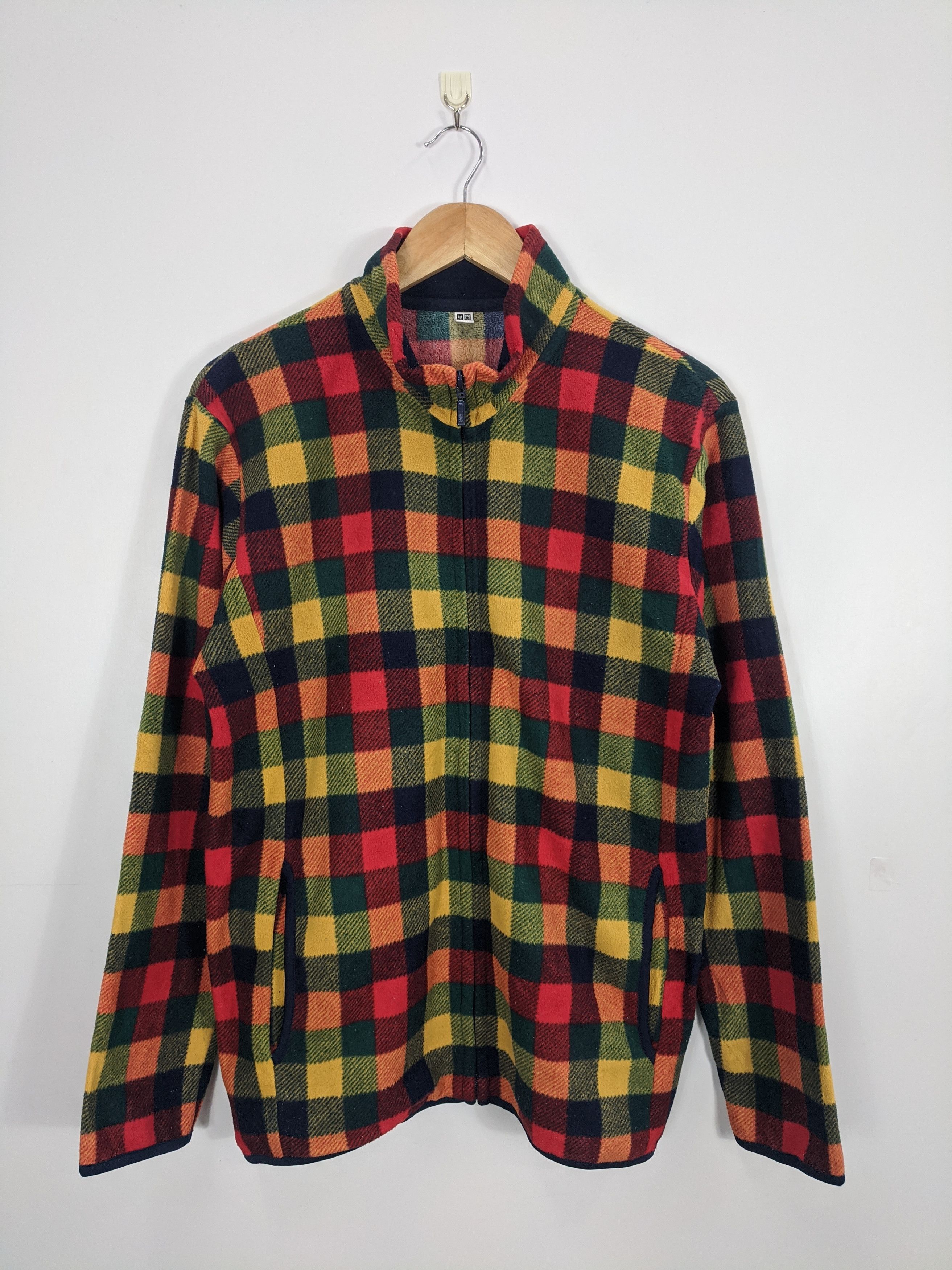 Japanese Brand × Uniqlo Uniqlo Fleece Jacket Plaid Multicolour Size US L / EU 52-54 / 3 - 1 Thumbnail