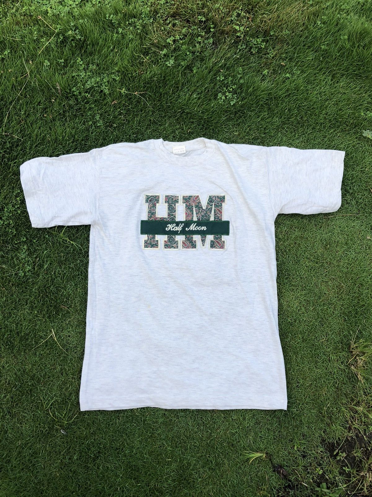 Half Moon Paisley Embroided Big Logo Tshirt