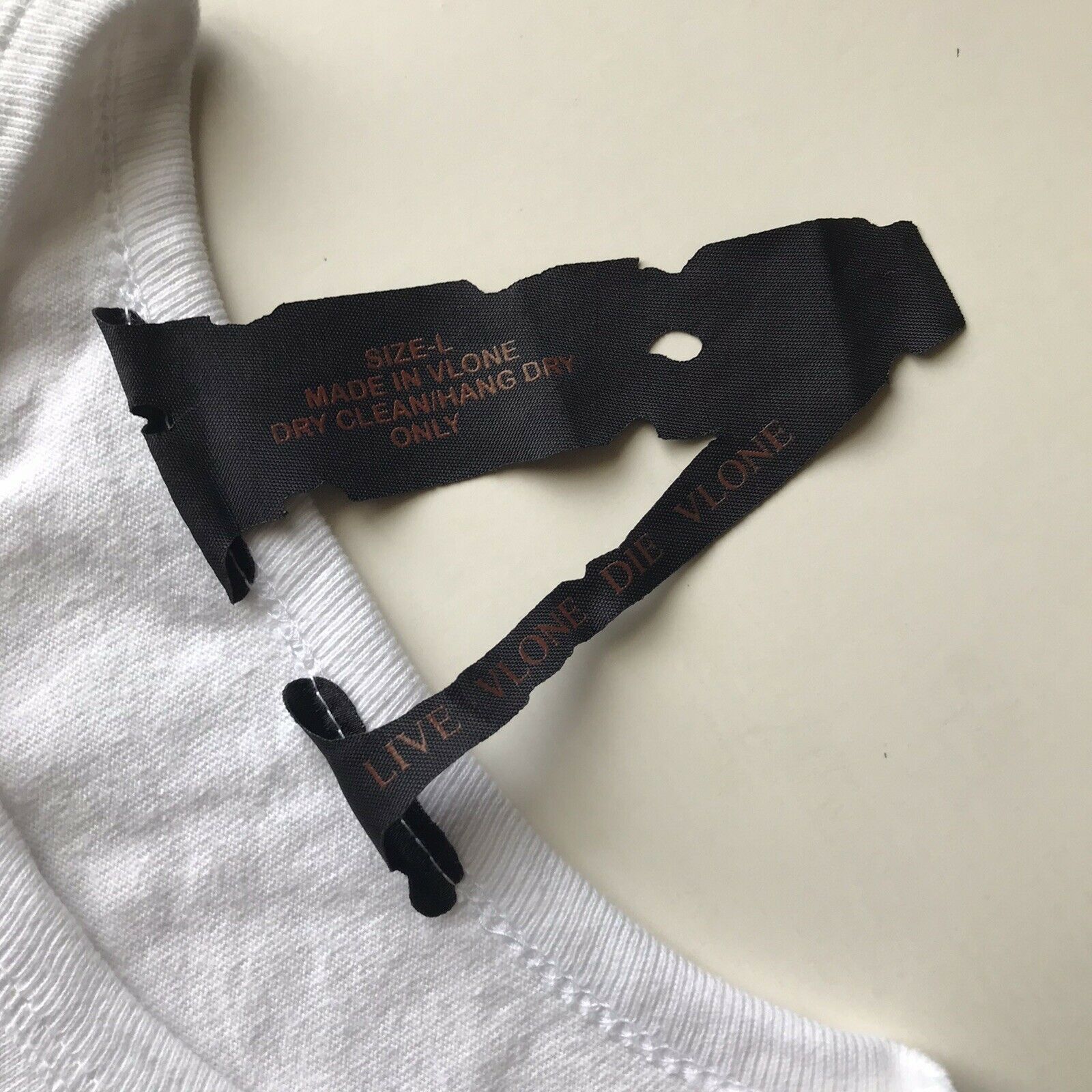 Vlone Stop Snitching Tee - White Size US L / EU 52-54 / 3 - 4 Thumbnail