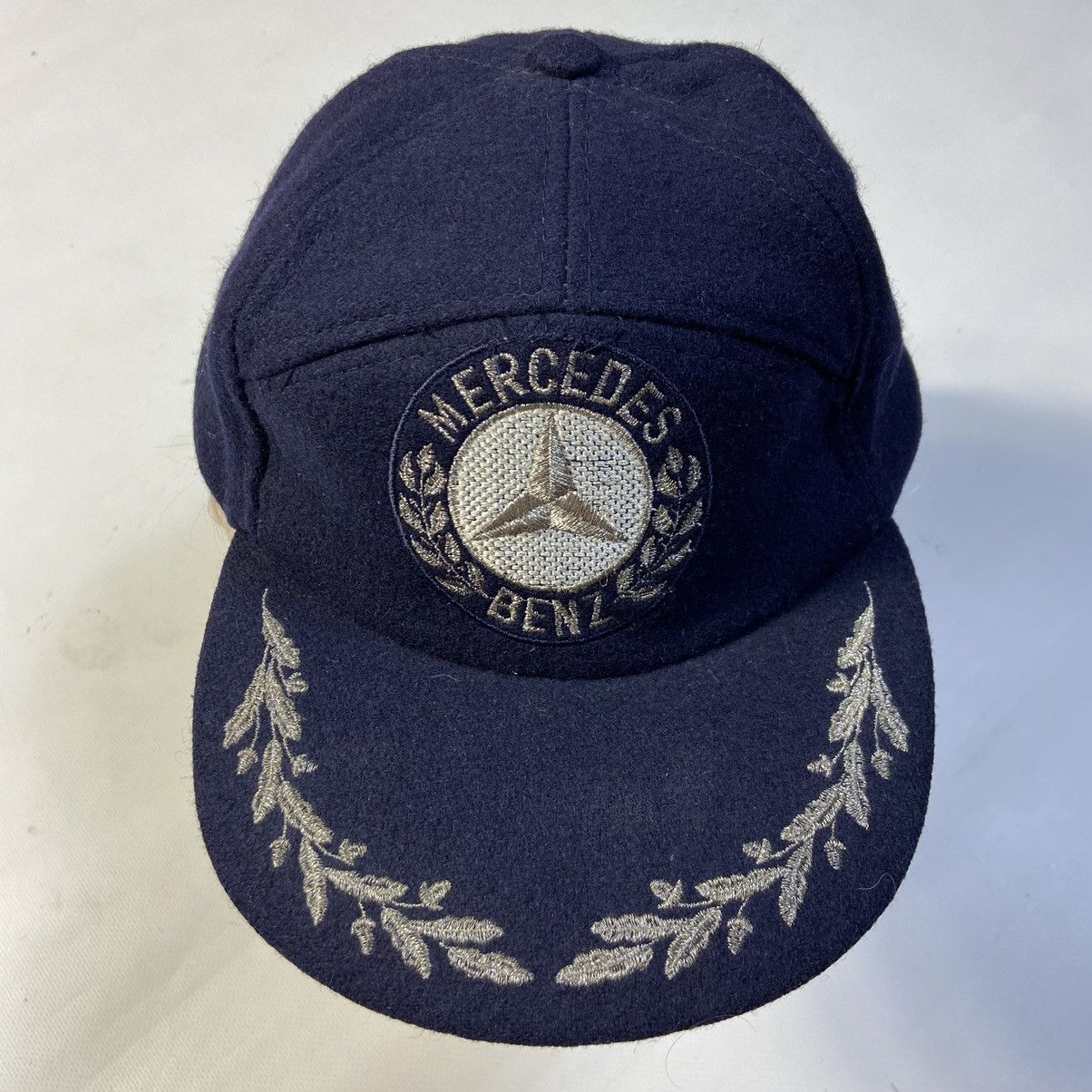 Mercedes-Benz 1980s MERCEDES-BENZ 5-PANEL EMBROIDERED LOGO RARE WOOL CAP Size ONE SIZE - 5 Thumbnail