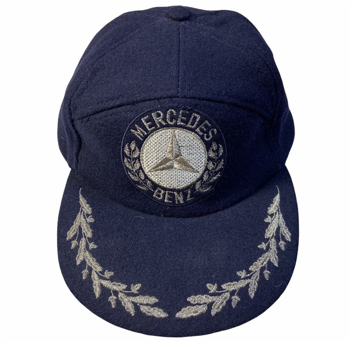 Mercedes-Benz 1980s MERCEDES-BENZ 5-PANEL EMBROIDERED LOGO RARE WOOL CAP Size ONE SIZE - 1 Thumbnail