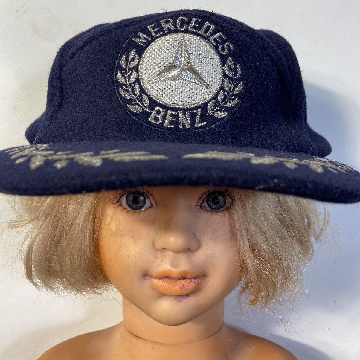 Mercedes-Benz 1980s MERCEDES-BENZ 5-PANEL EMBROIDERED LOGO RARE WOOL CAP Size ONE SIZE - 3 Thumbnail
