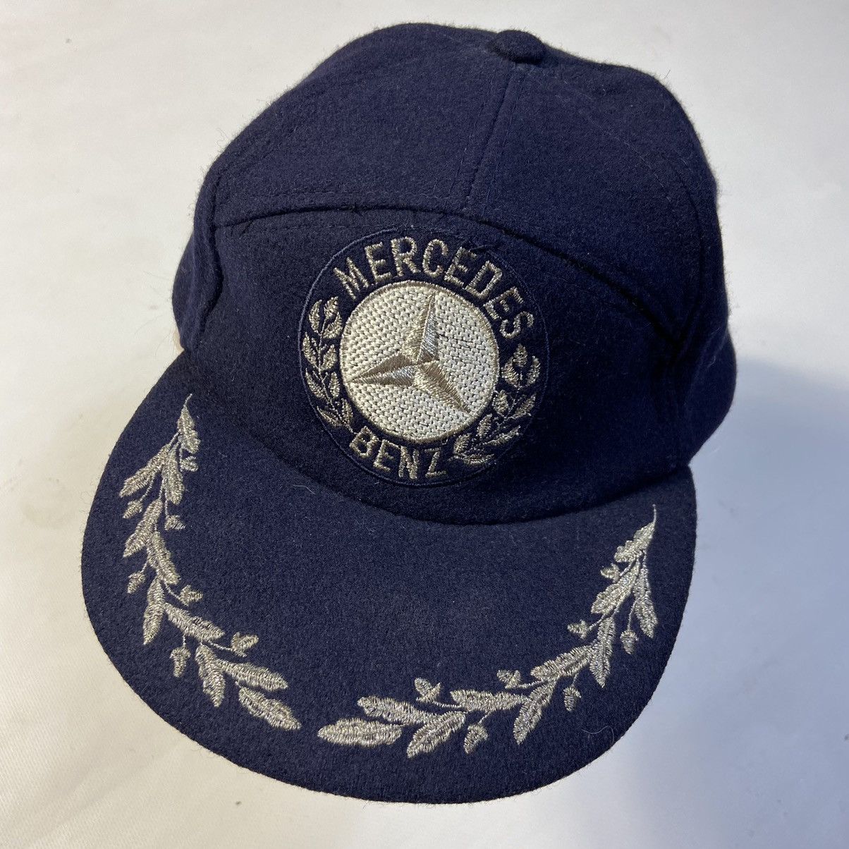 Mercedes-Benz 1980s MERCEDES-BENZ 5-PANEL EMBROIDERED LOGO RARE WOOL CAP Size ONE SIZE - 2 Thumbnail