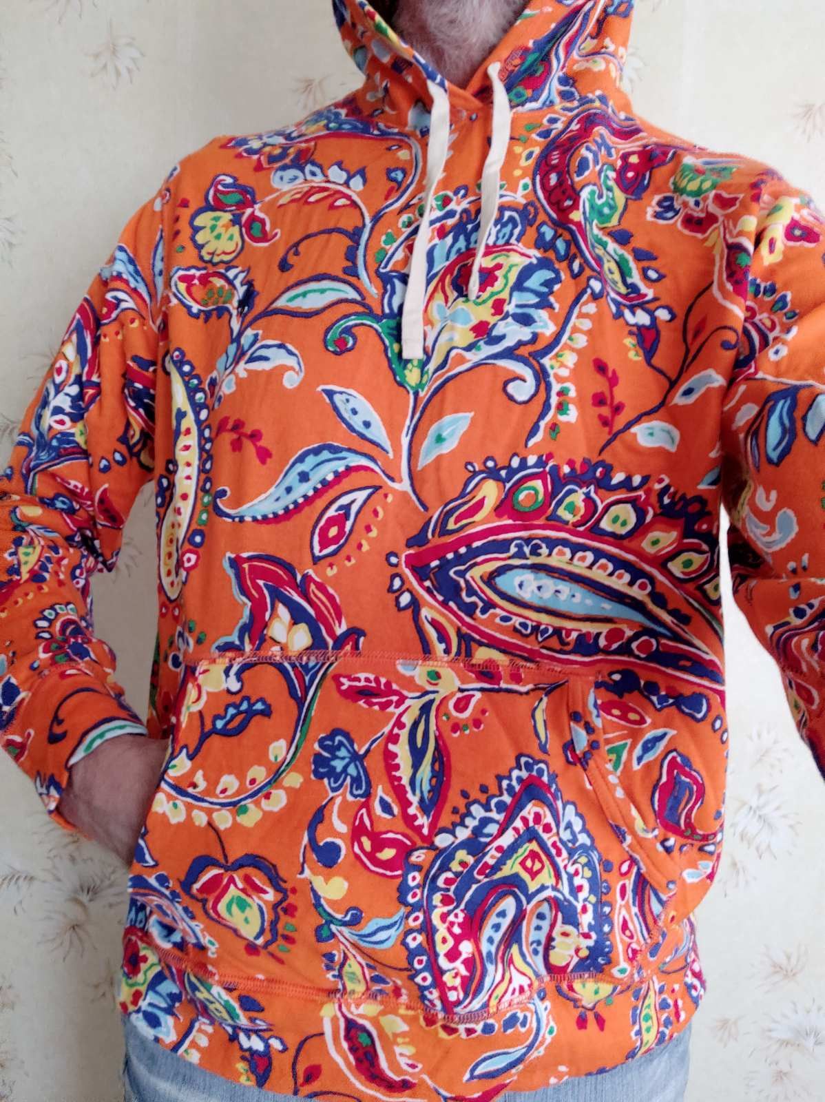 Paisley spa store terry hoodie