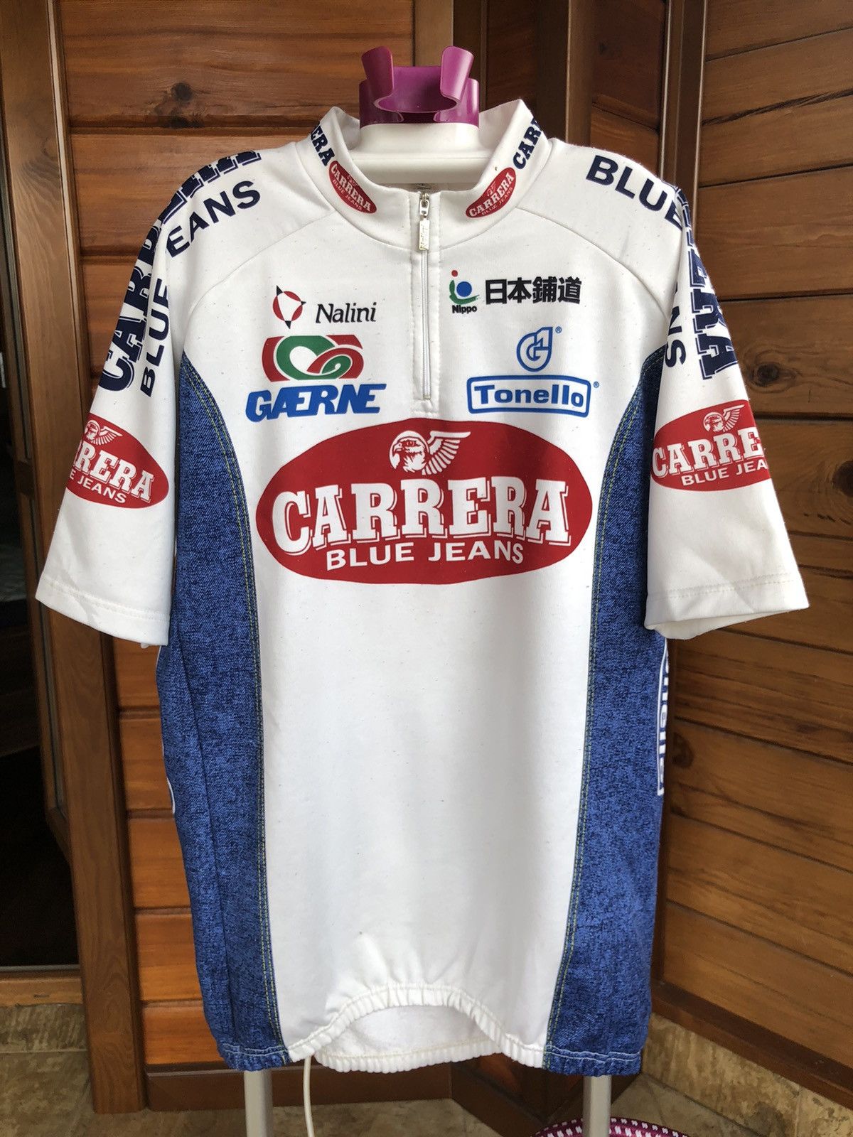 Maillot Vélo Rétro Nalini Multicolore Taille M, Manches Courtes, Carrera Tonello Tassoni Gaerne