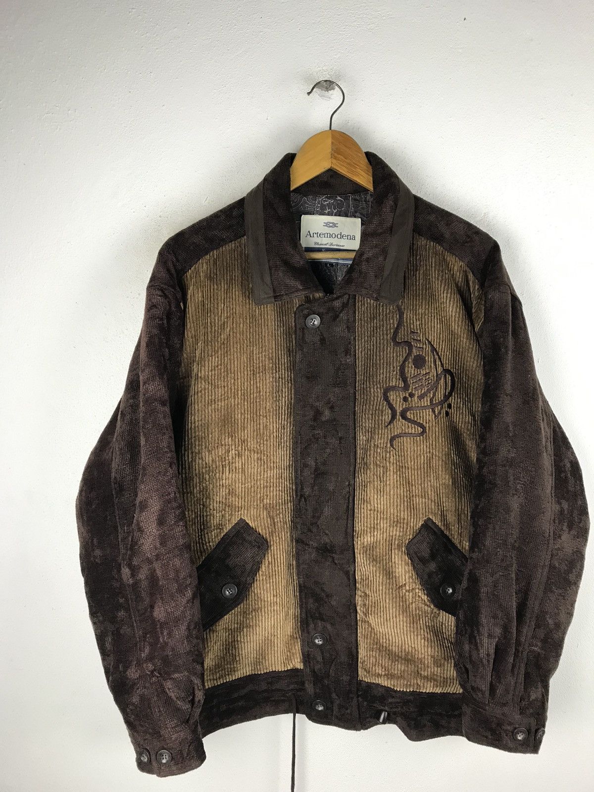 Vintage ARTEMODENA CLASSICAL SPORTSWEAR CORDUROY STYLE JACKET Size US L / EU 52-54 / 3 - 4 Thumbnail