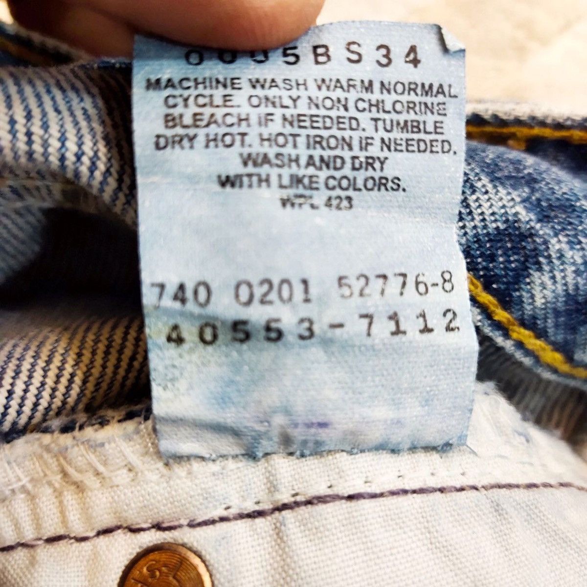 Distressed Denim Levi s Vintage NEED GONE LEVIS 550 BUTTON 740 DISTRESSED MADE IN COLOMBIA Grailed