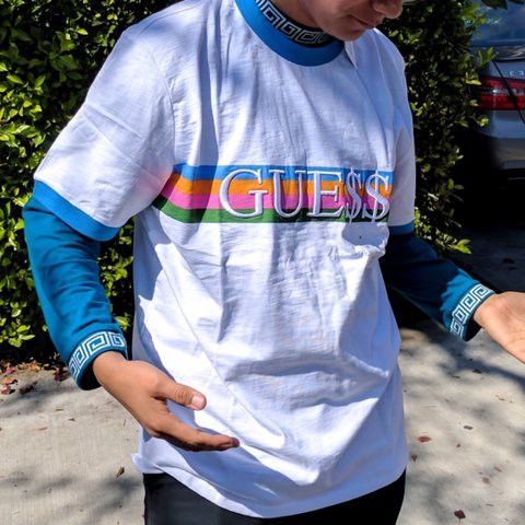 Guess x asap rocky ringer tee best sale