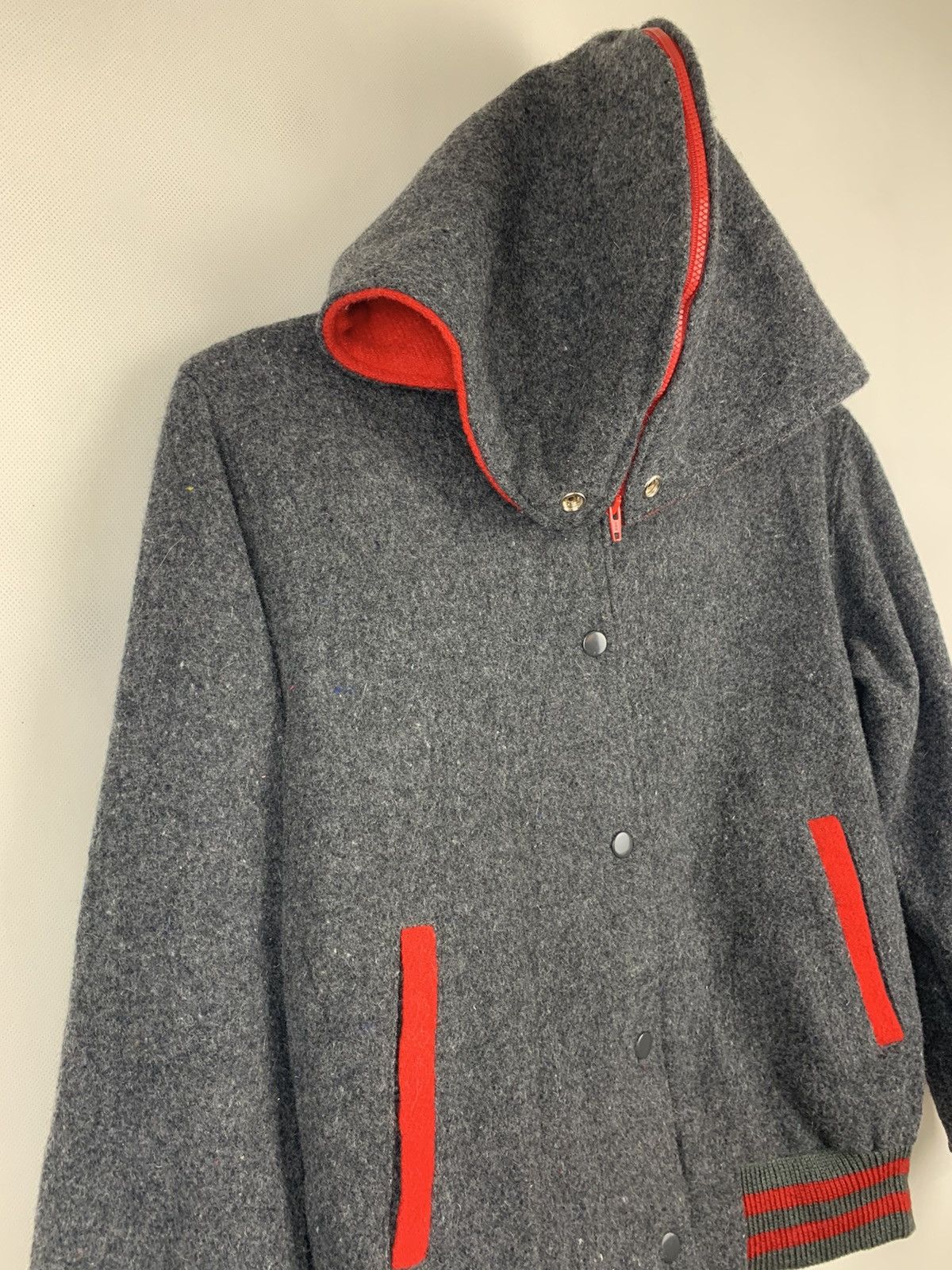 Japanese Brand Japanese Brand Passy Wool Hoodie Varsity Jacket Size US M / EU 48-50 / 2 - 11 Thumbnail