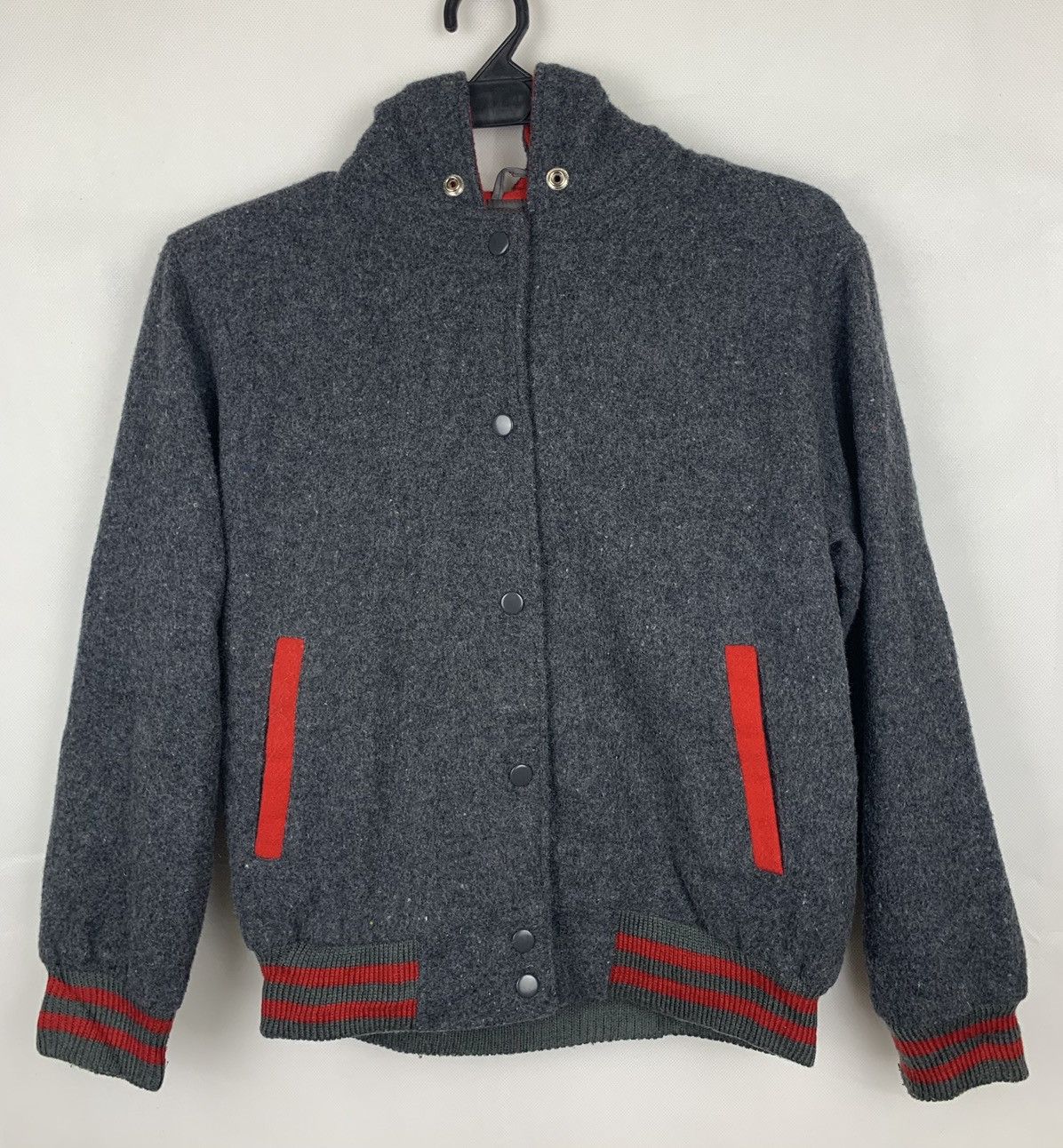 Japanese Brand Japanese Brand Passy Wool Hoodie Varsity Jacket Size US M / EU 48-50 / 2 - 2 Thumbnail
