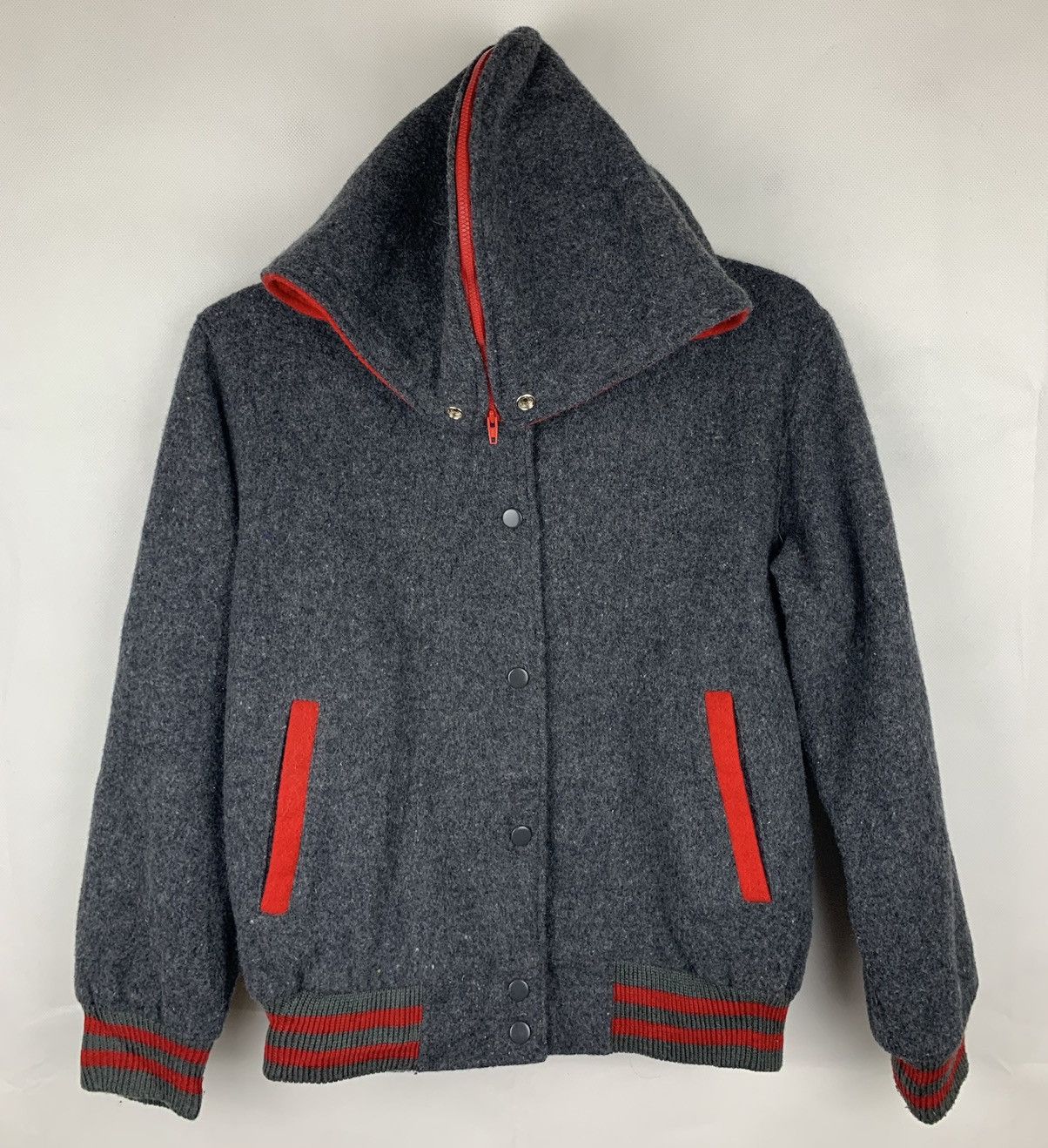 Japanese Brand Japanese Brand Passy Wool Hoodie Varsity Jacket Size US M / EU 48-50 / 2 - 10 Thumbnail