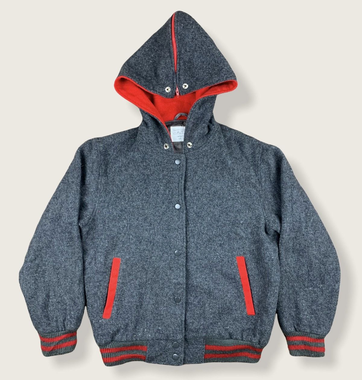 Japanese Brand Japanese Brand Passy Wool Hoodie Varsity Jacket Size US M / EU 48-50 / 2 - 1 Thumbnail