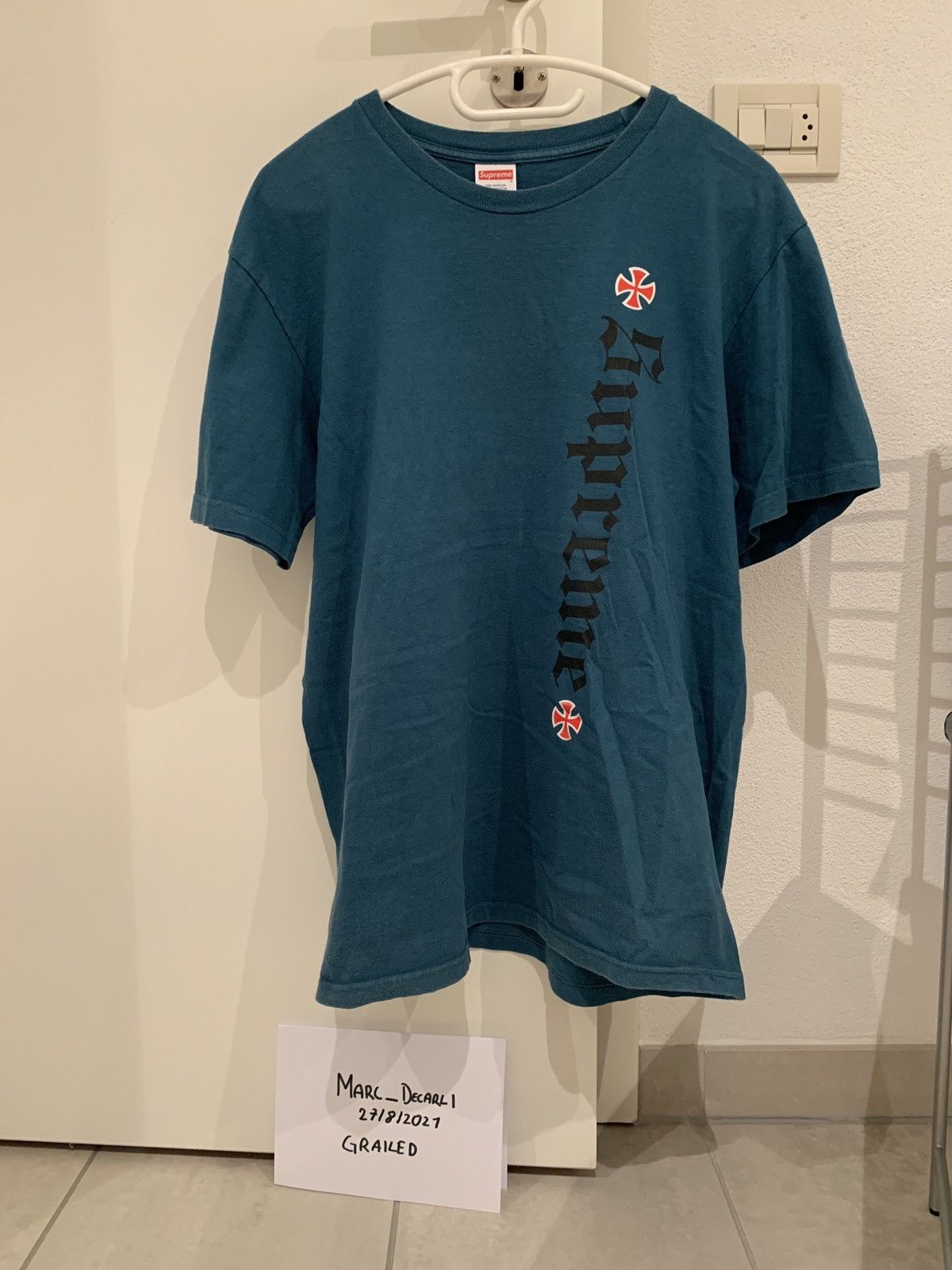 Supreme Independent Old English Tee | Grailed