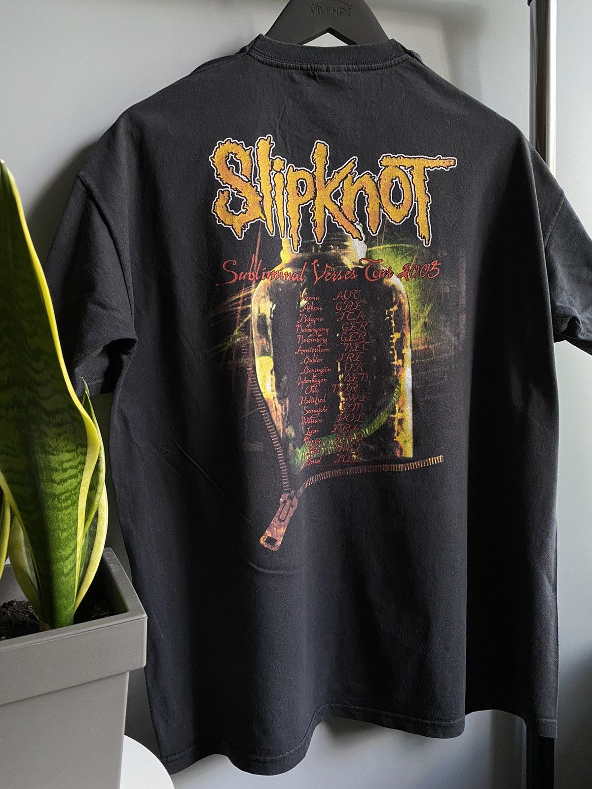 T-shirt SLIPKNOT Subliminal Verses World Tour 2005 - Noir, 100% Coton, Unisexe
